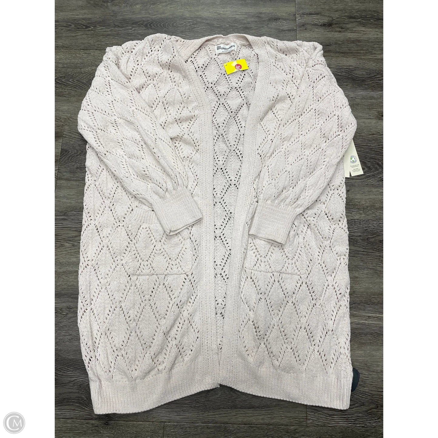 Sweater Cardigan By No Boundaries In Ivory, Size: Xl