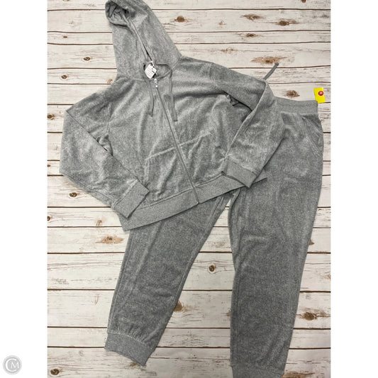Athletic Pants 2pc By Fashion Nova In Grey, Size: 2x