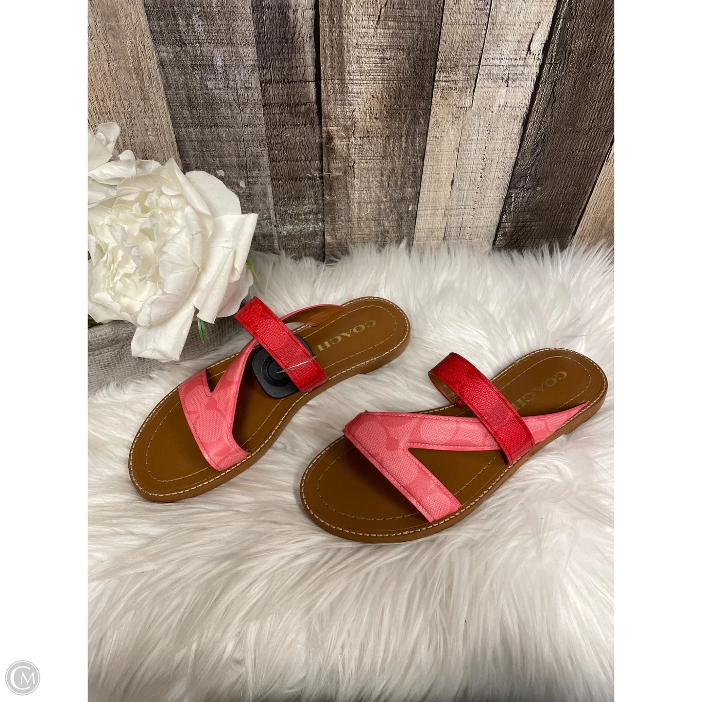 Sandals Designer By Coach In Pink, Size: 6.5