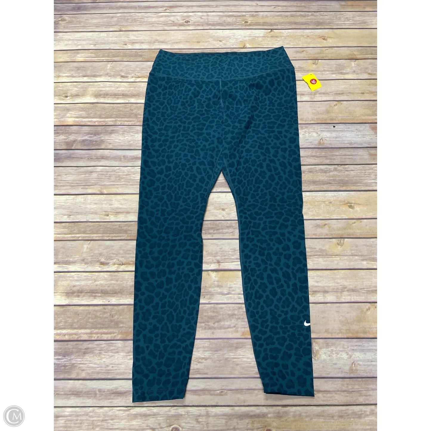 Athletic Leggings By Nike In Blue, Size: L