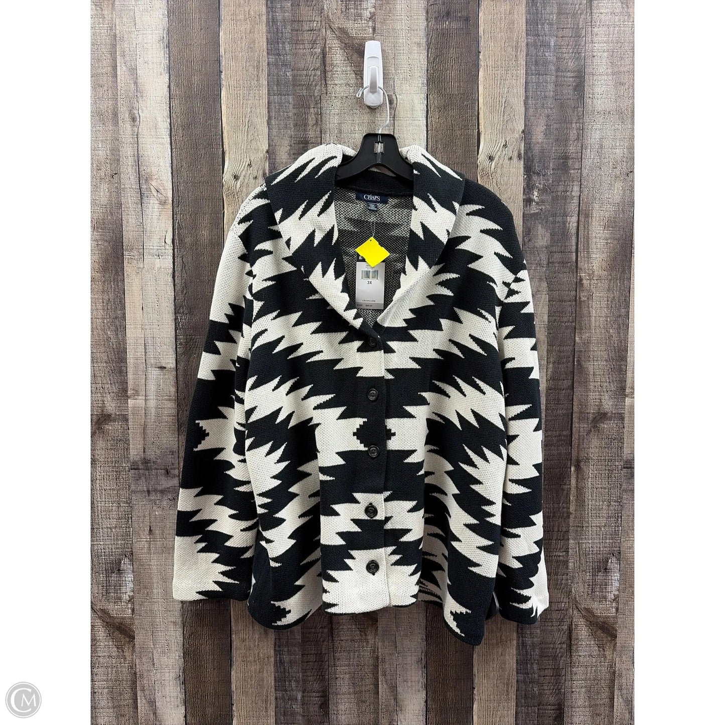 Sweater Cardigan By Chaps In Multi-colored, Size: 3x