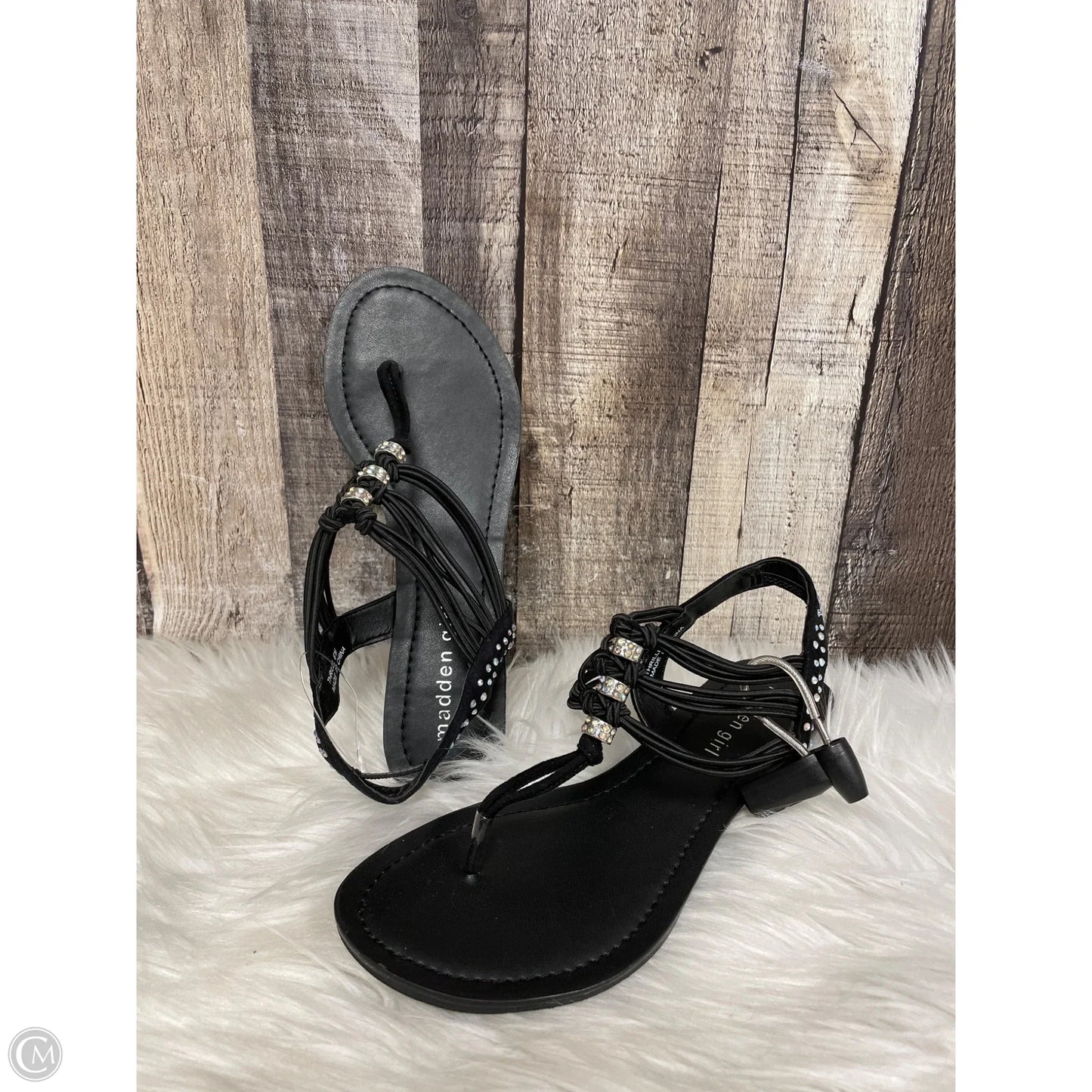 Sandals Flats By Madden Girl In Black, Size: 6