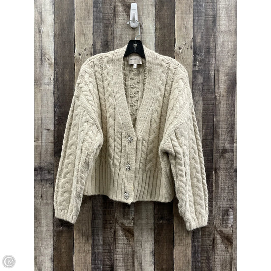 Sweater Cardigan By Industry In Tan, Size: L