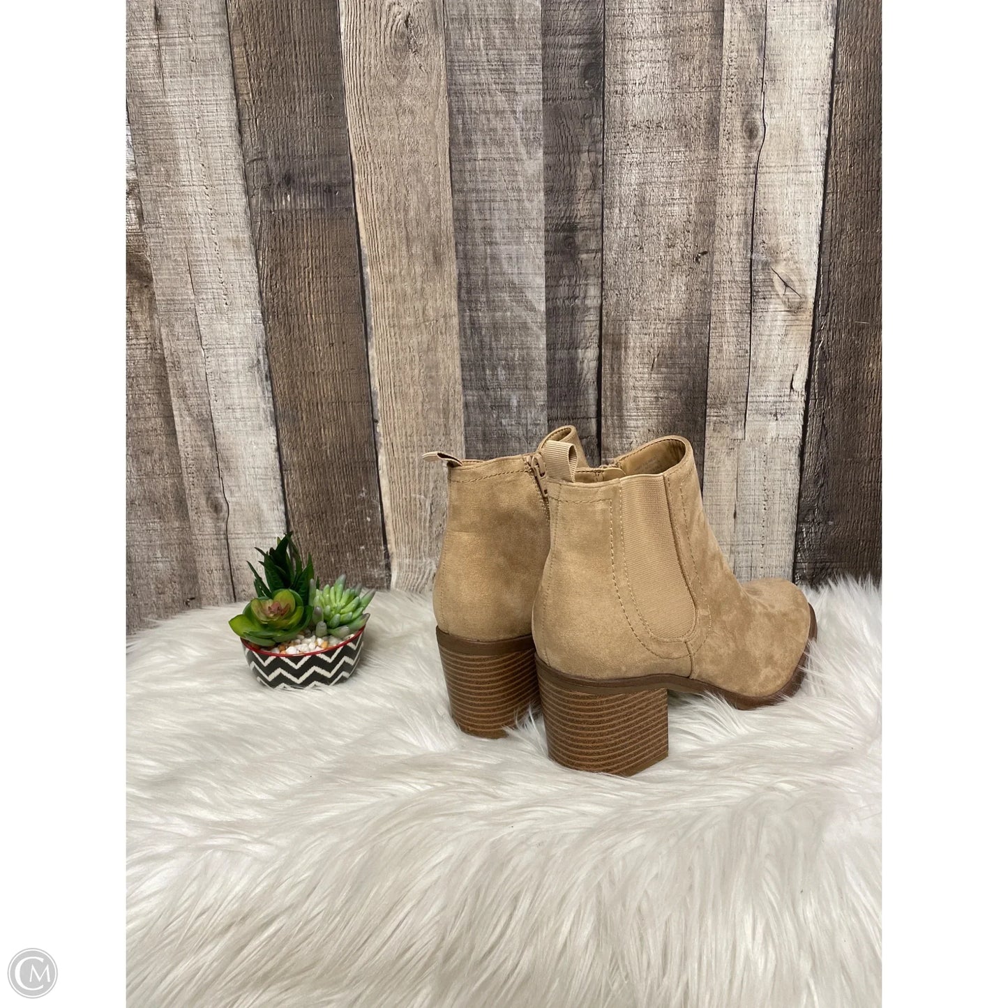 Boots Ankle Heels By Sonoma In Tan, Size: 9.5