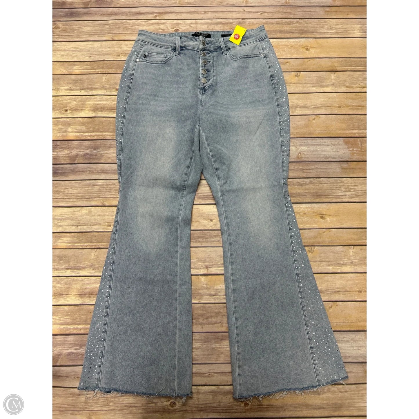 Jeans Flared By Judy Blue In Blue Denim, Size: 14