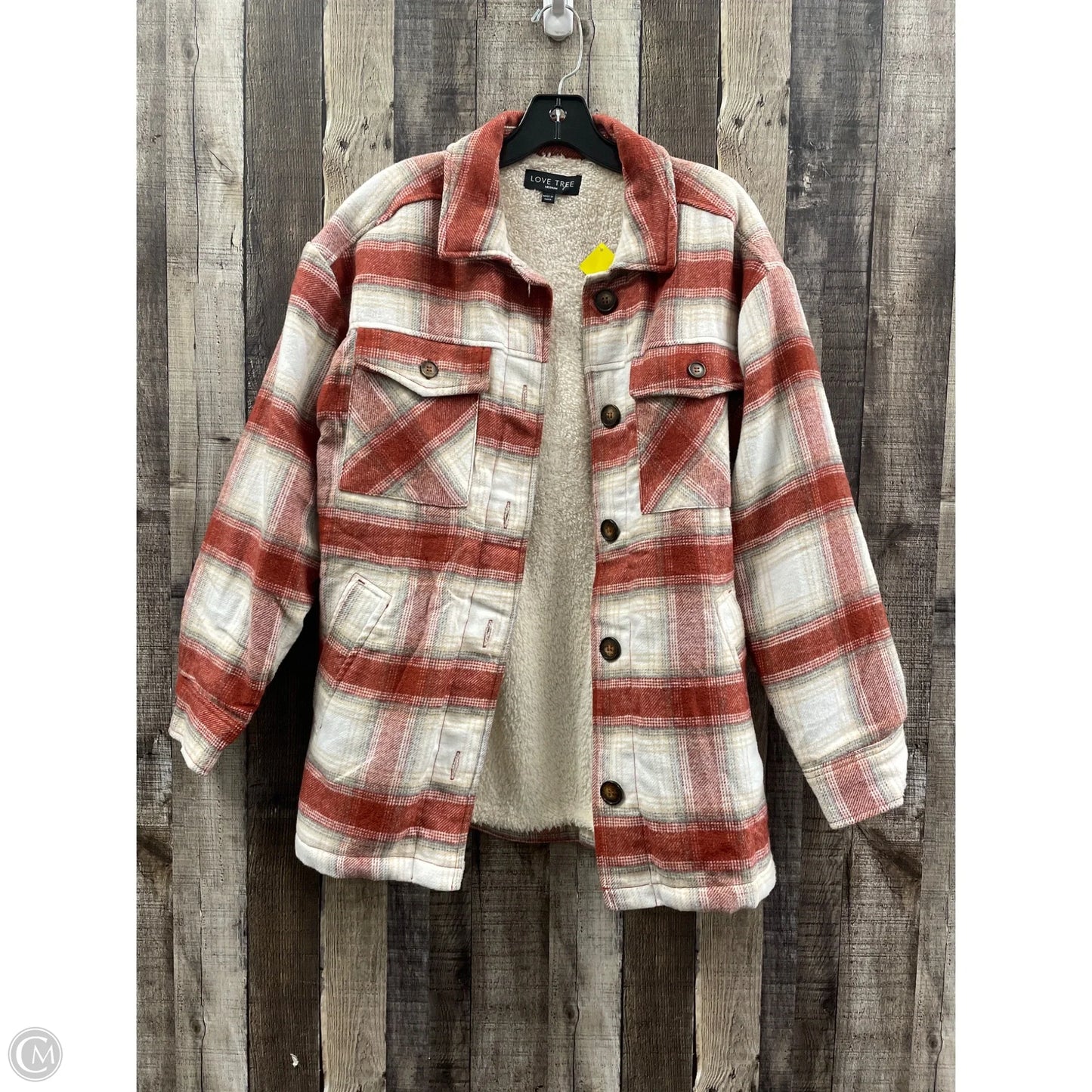 Jacket Shirt By Love Tree In Multi-colored, Size: M