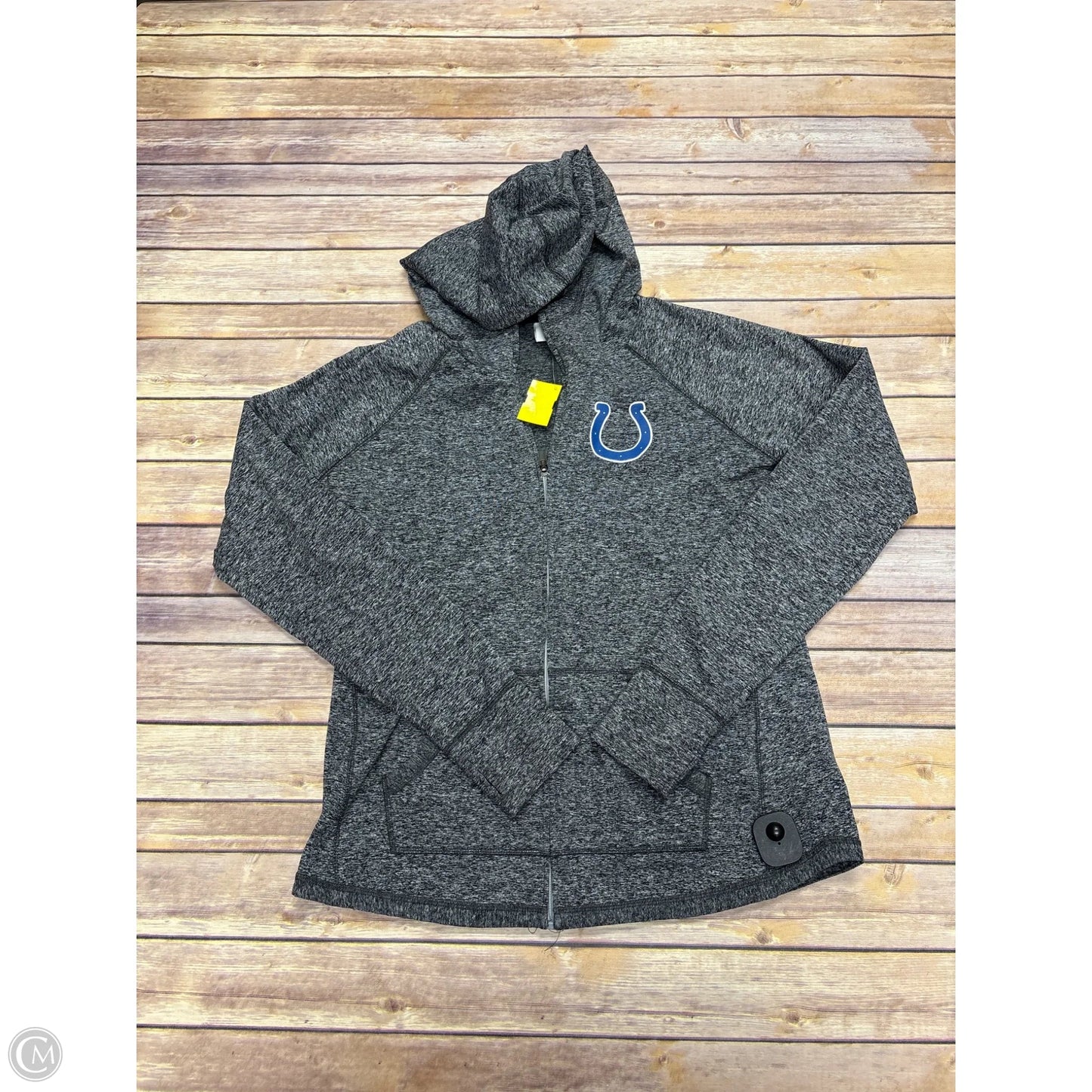 Athletic Jacket By Nfl In Grey, Size: L