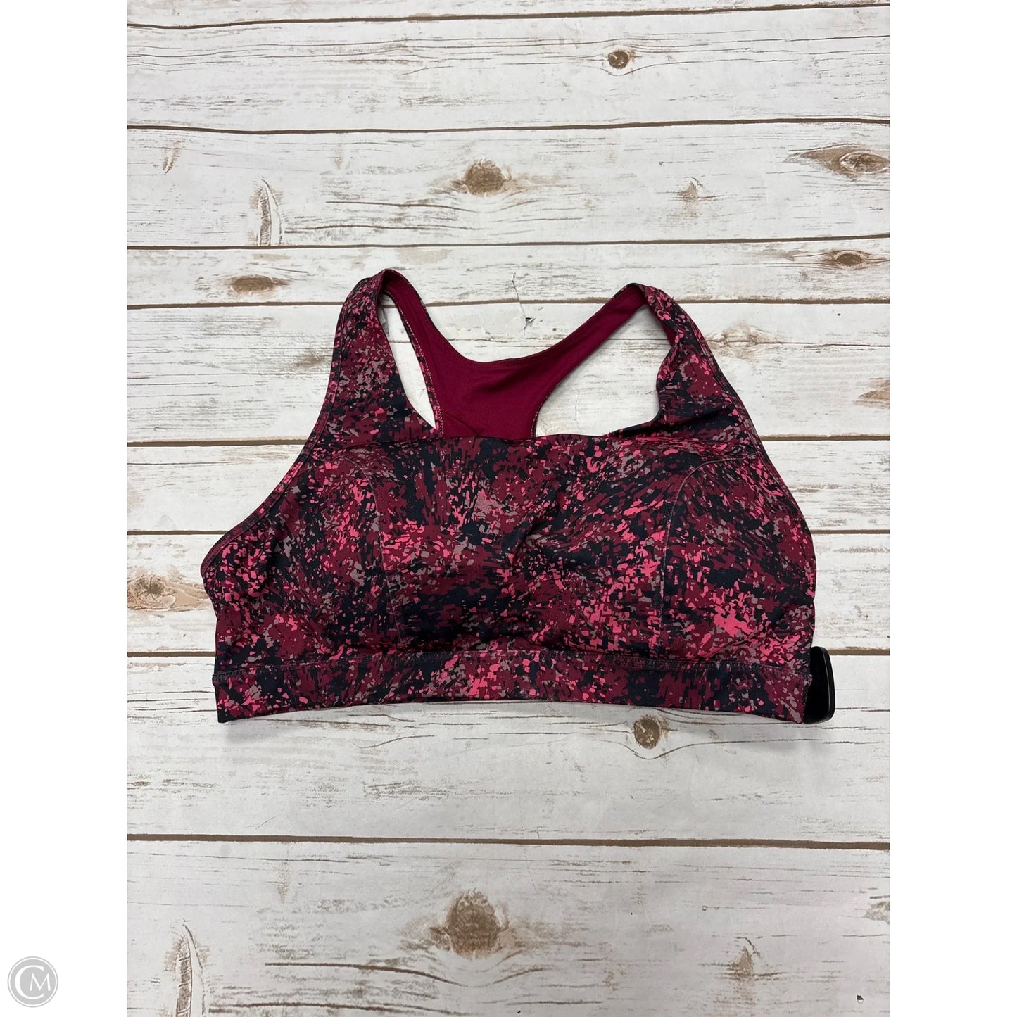 Athletic Bra By Tek Gear In Maroon, Size: 1x
