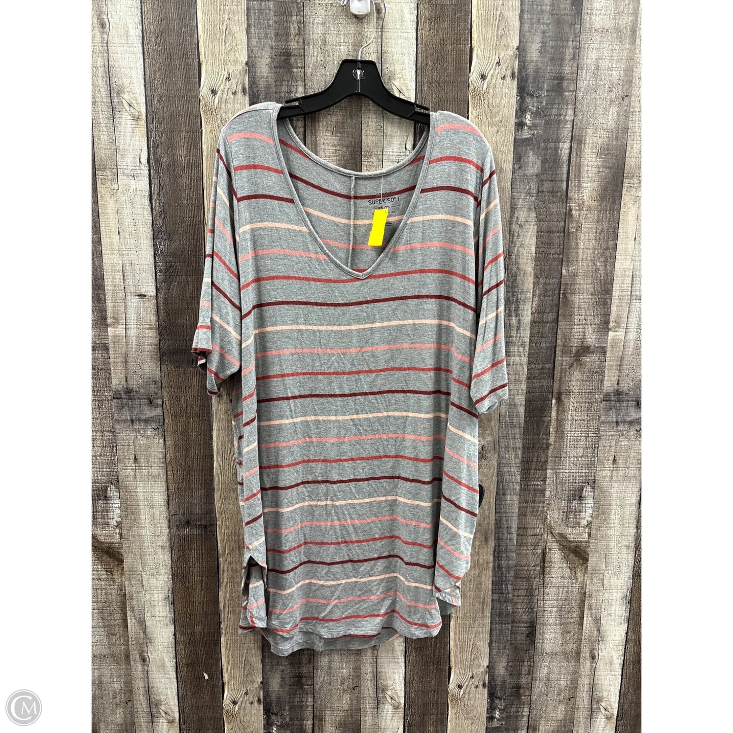 Top Short Sleeve By Torrid In Grey, Size: 4x