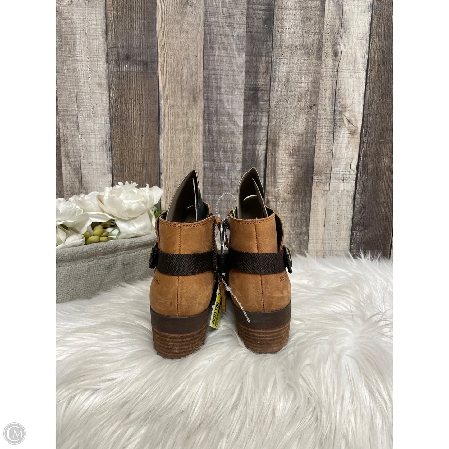 Boots Ankle Heels By Merrell In Brown, Size: 8.5