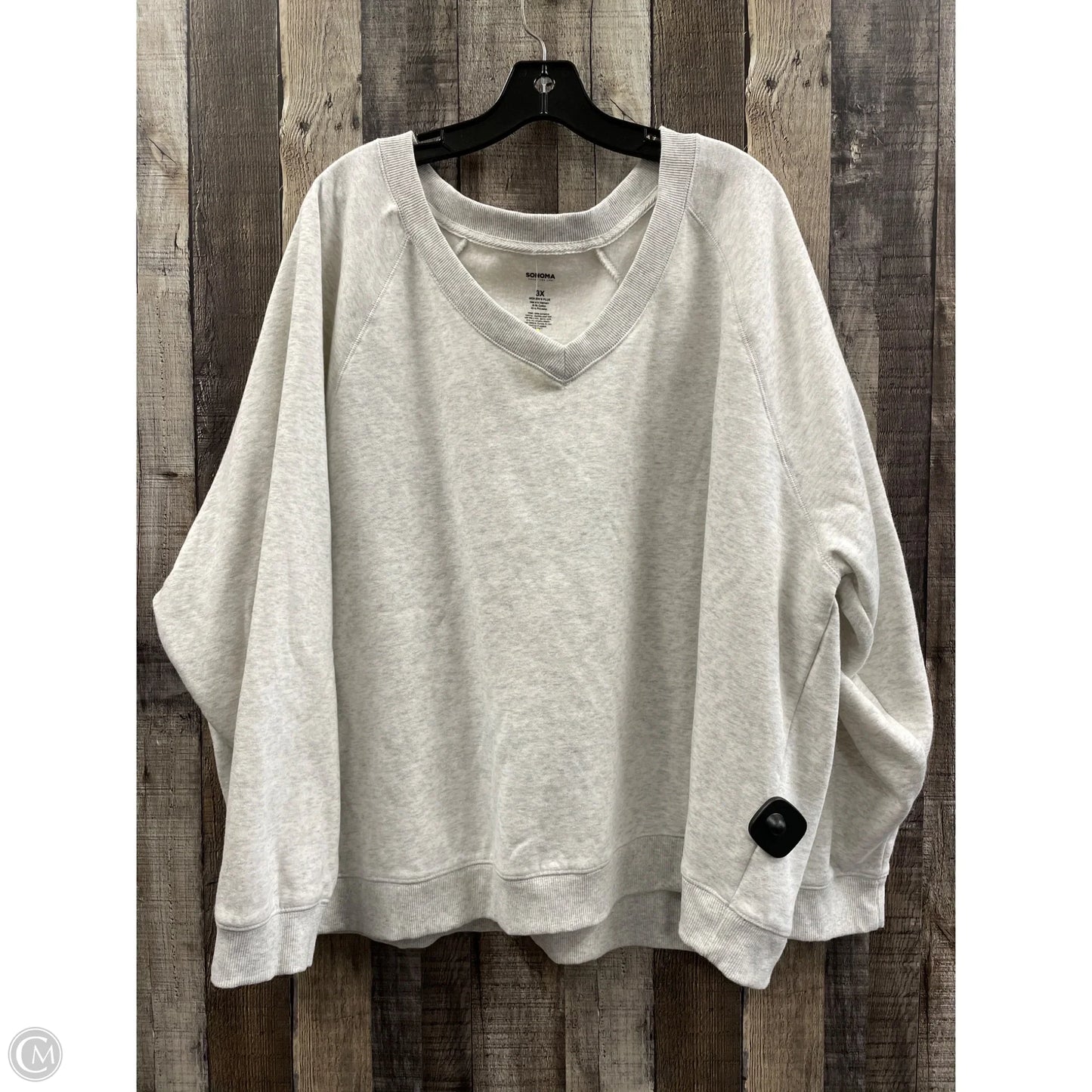 Sweatshirt Collar By Sonoma In Grey, Size: 3x