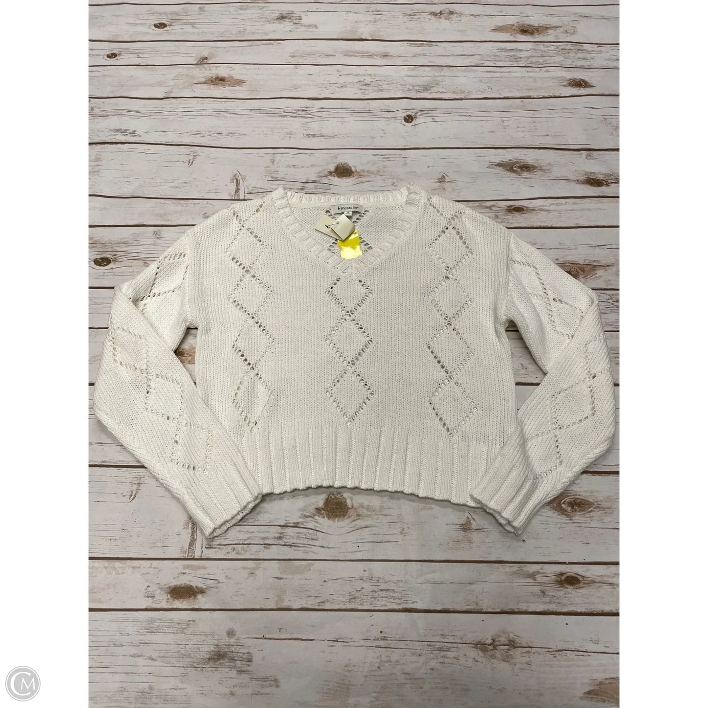 Sweater By Francesca's In Ivory, Size: S