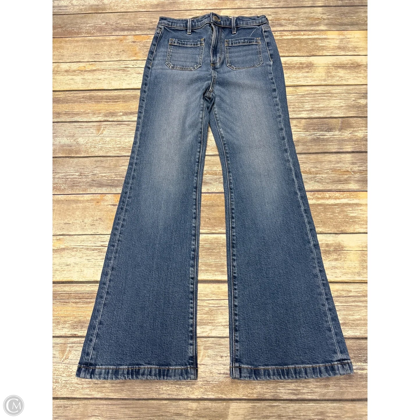Jeans Straight By Ann Taylor In Blue Denim, Size: 4