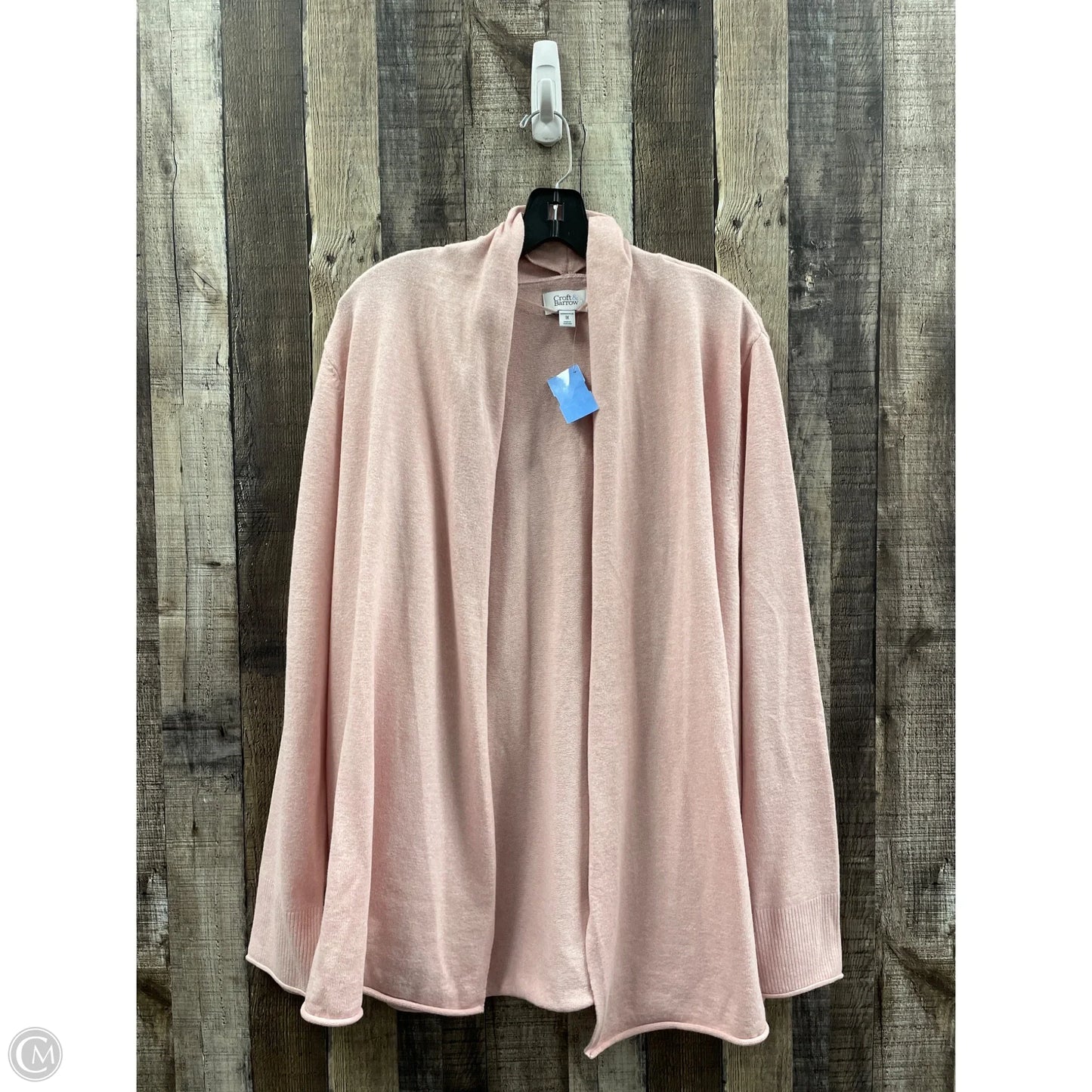 Sweater Cardigan By Croft And Barrow In Pink, Size: 1x