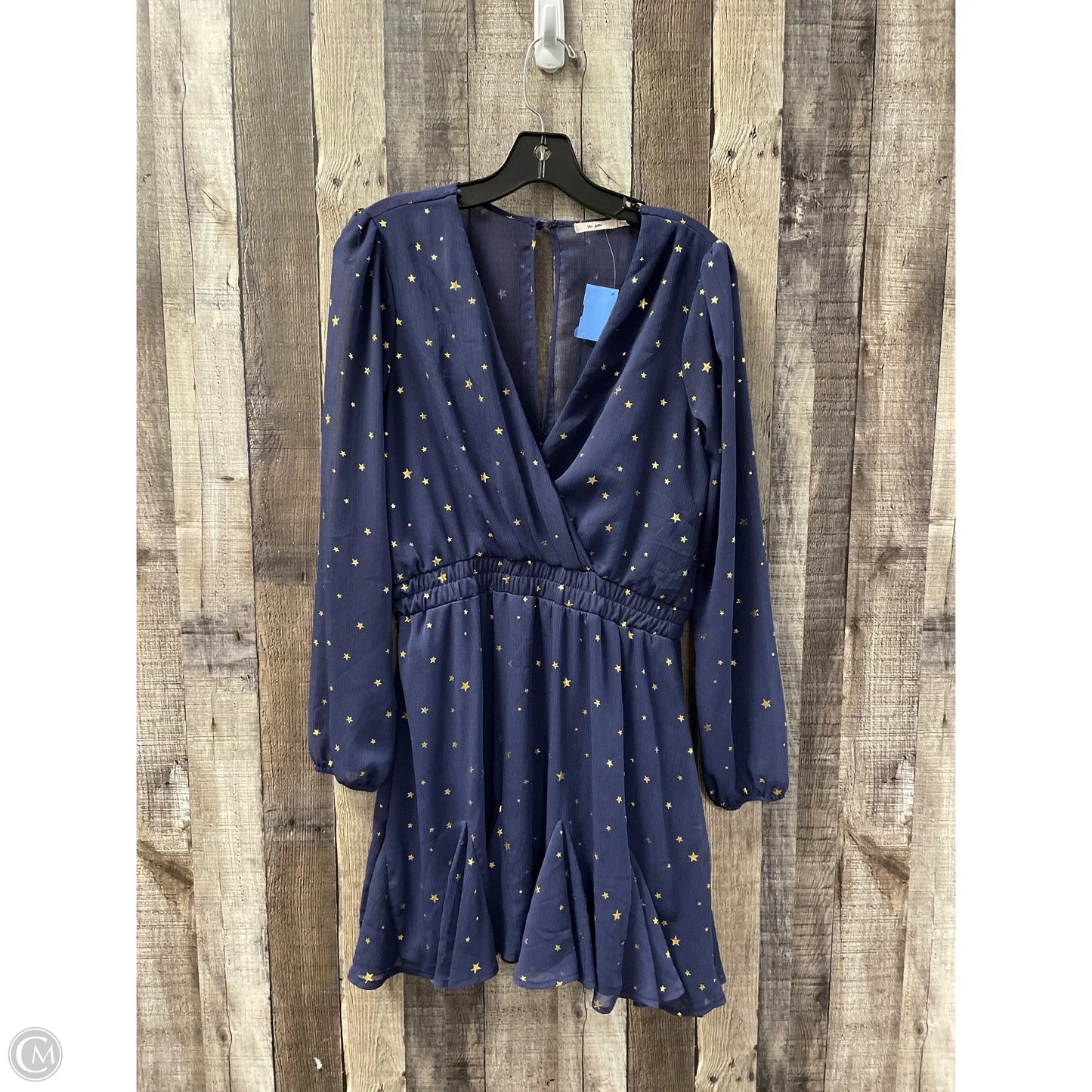 Dress Casual Short By Mon Ami In Blue & Gold, Size: M