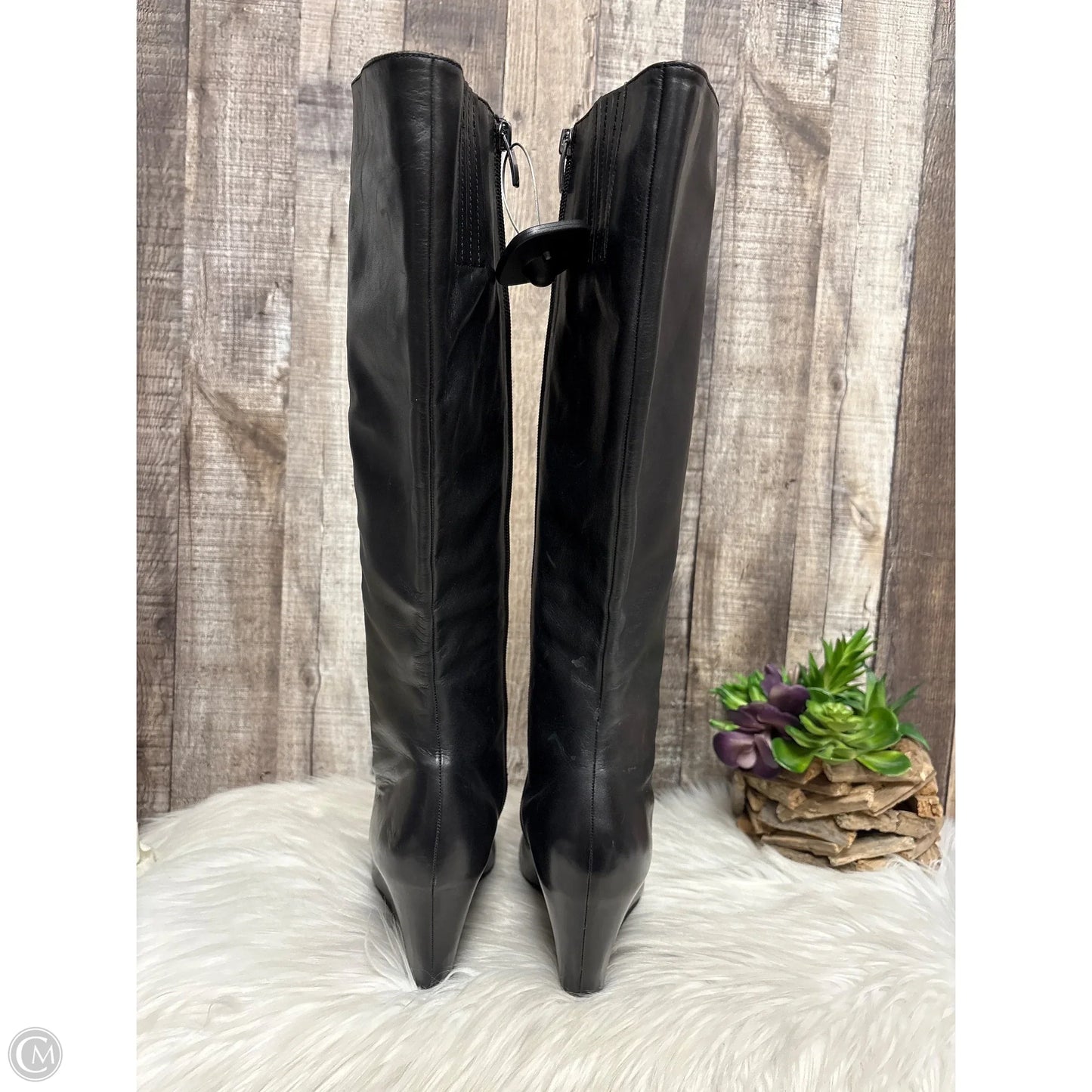 Boots Knee Heels By Via Spiga In Black, Size: 10