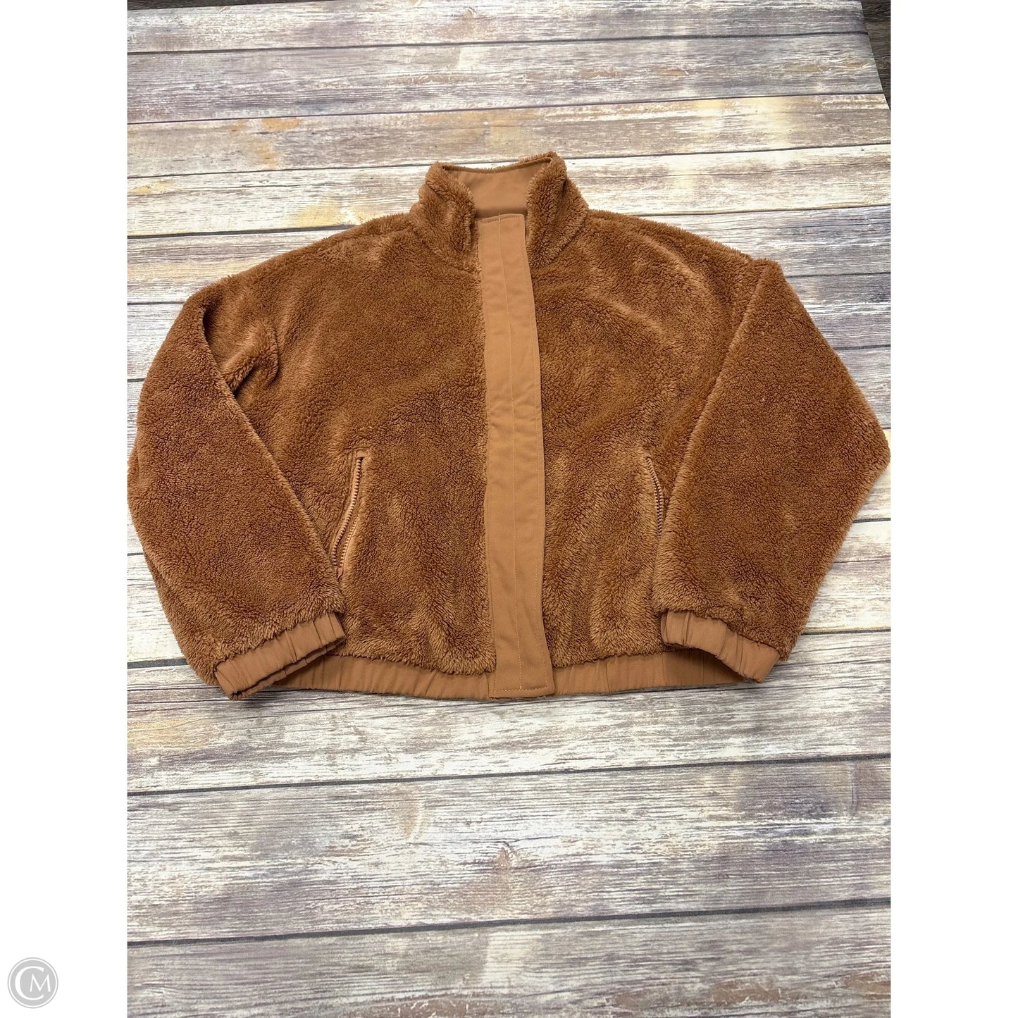 Jacket Fleece By Anrabess In Copper, Size: M