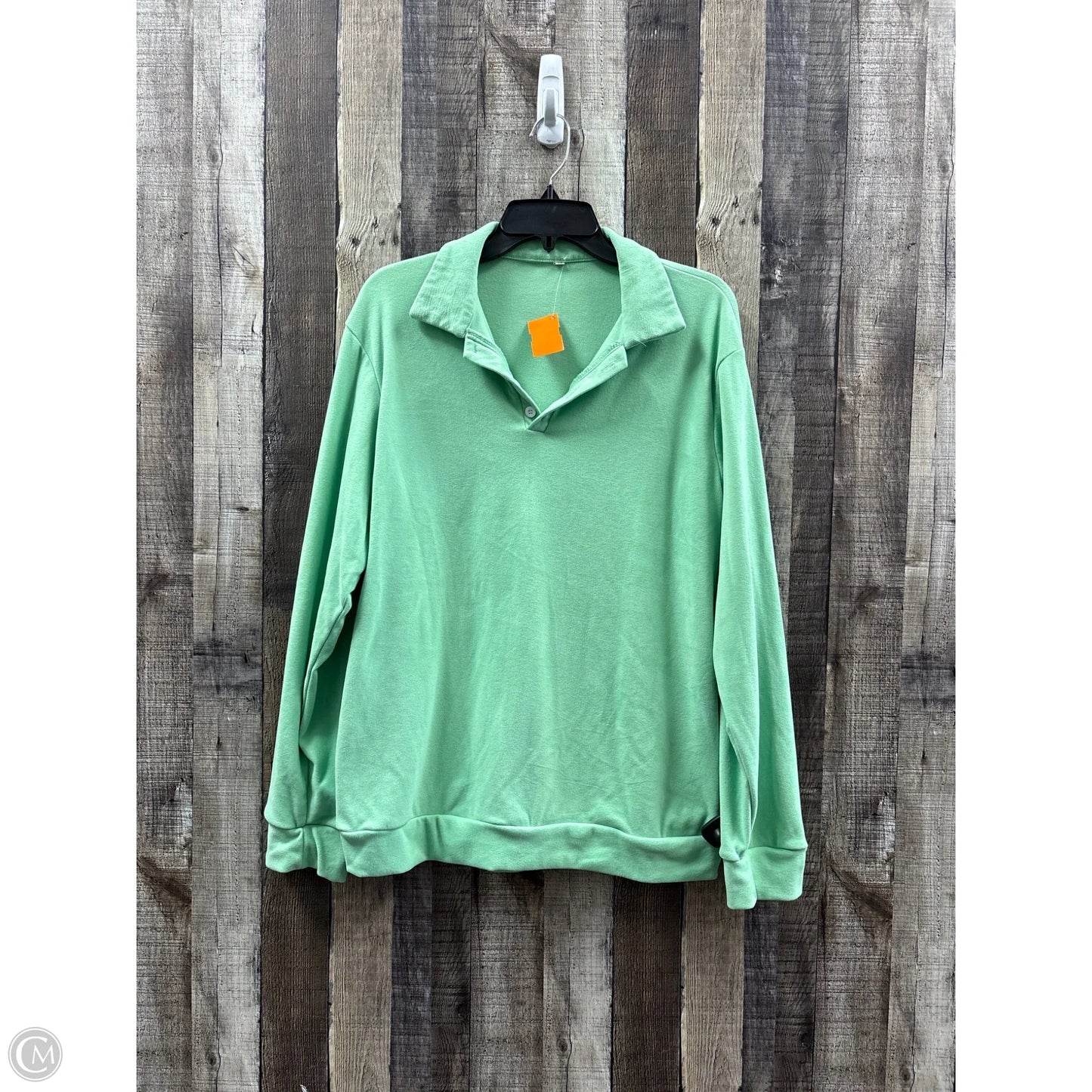 Top Long Sleeve By Cmf In Green, Size: M