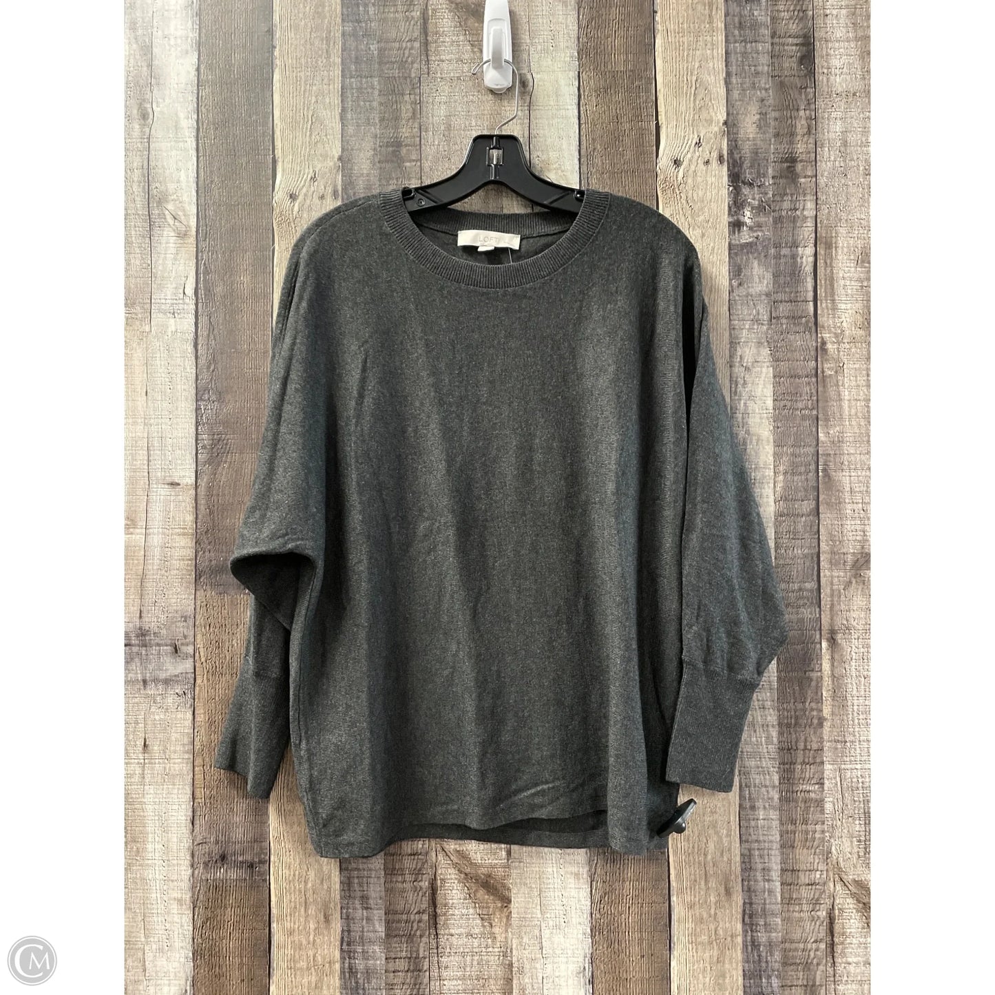 Top Long Sleeve By Loft In Grey, Size: S