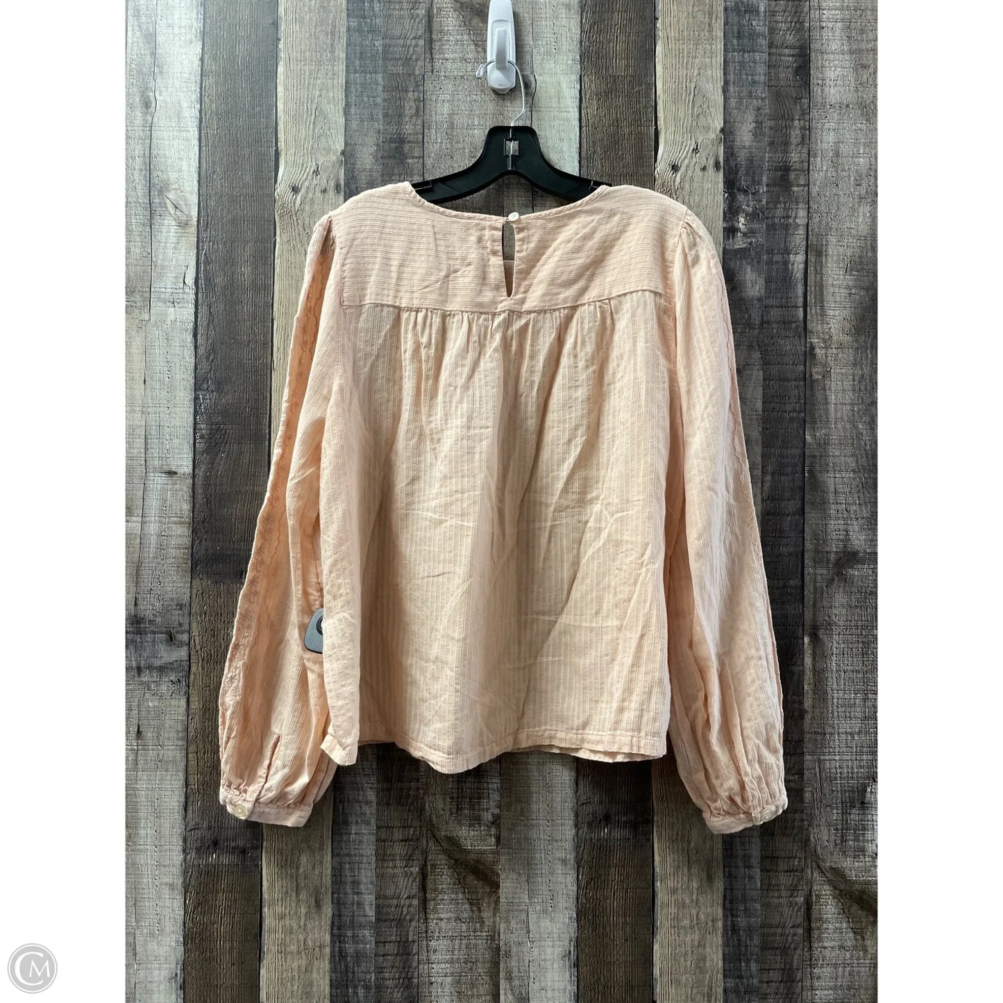Top Long Sleeve By Loft In Peach, Size: M