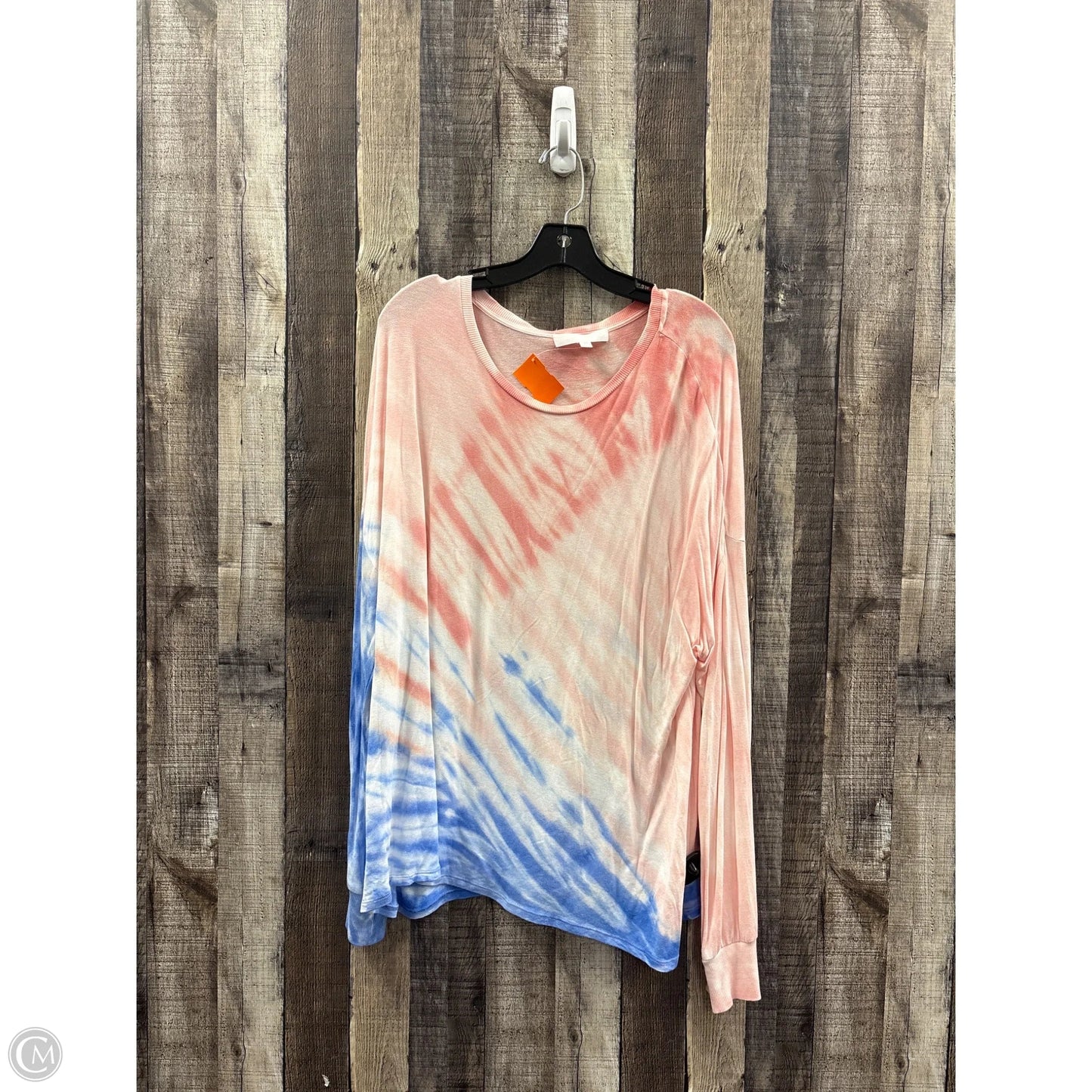 Top Long Sleeve By Adyson Parker In Tie Dye Print, Size: 2x