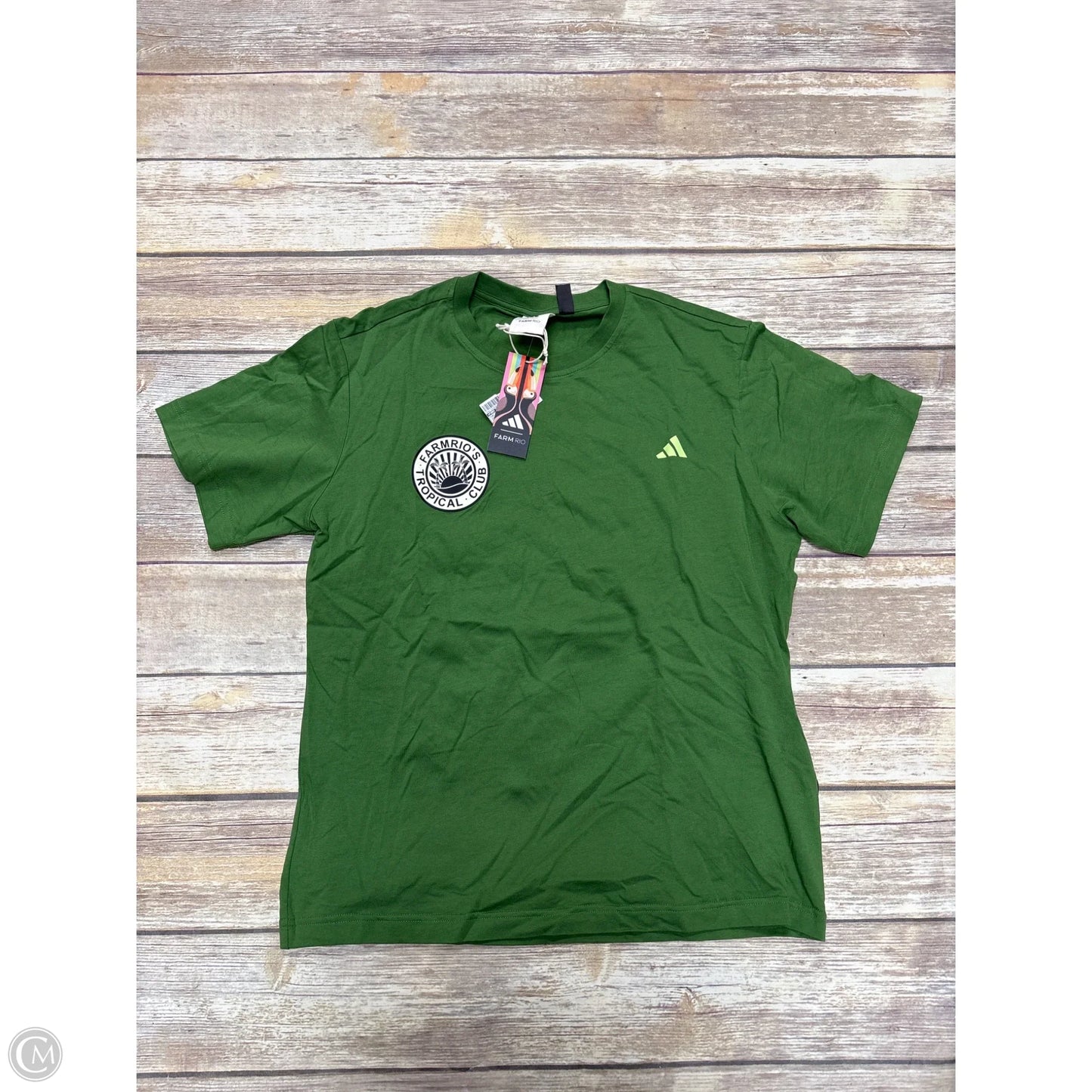 Top Short Sleeve By Farm Rio In Green, Size: L