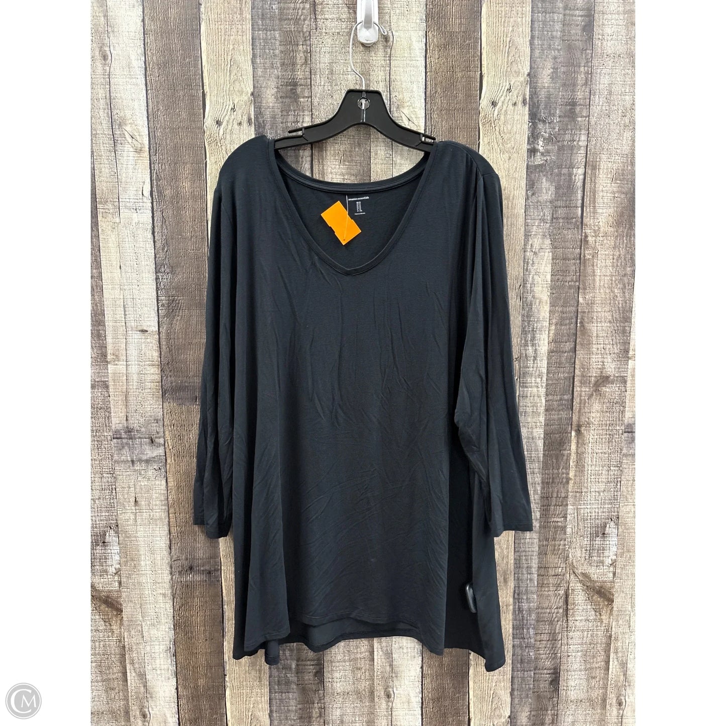 Top Long Sleeve By Amazon Essentials In Black, Size: Xl