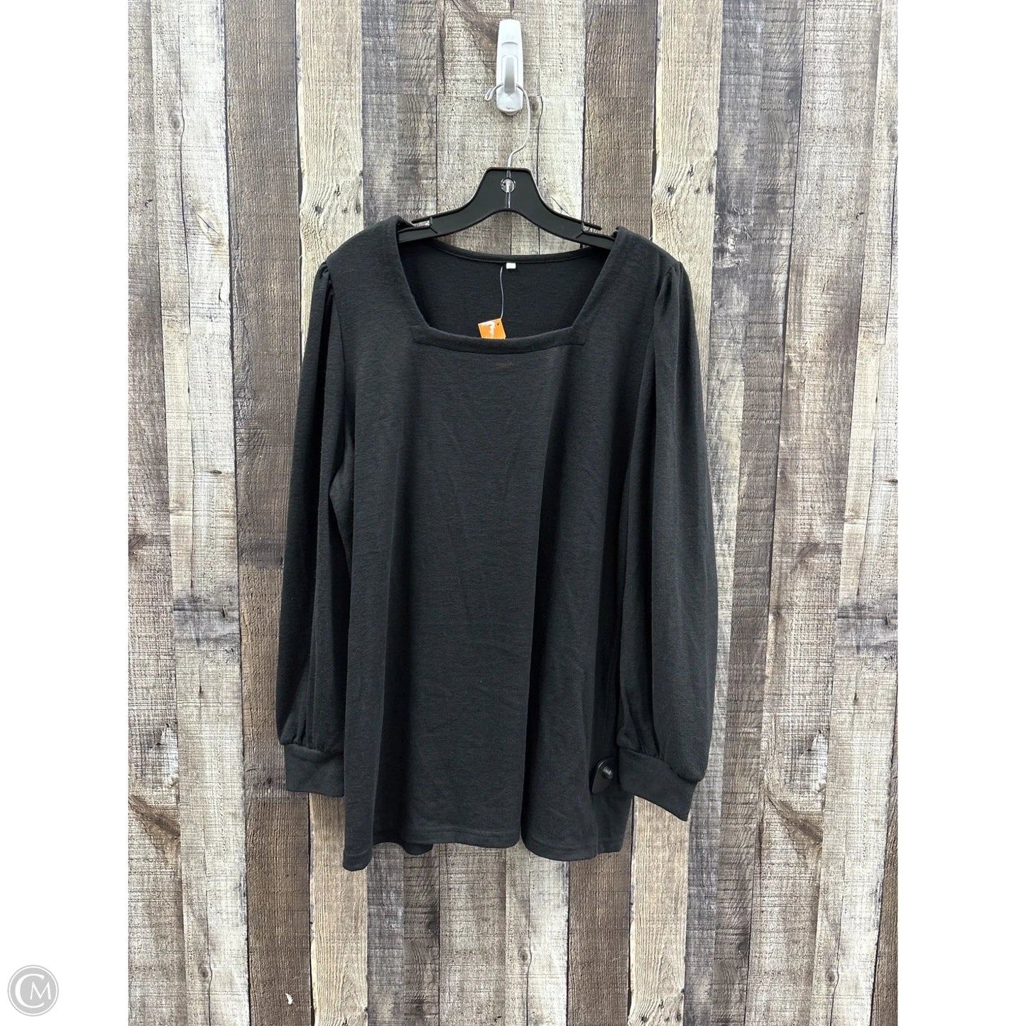 Top Long Sleeve By Cmf In Black, Size: Xl