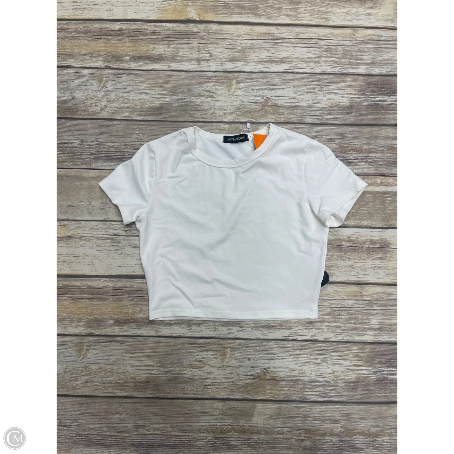 Top Short Sleeve By Cme In Ivory, Size: S