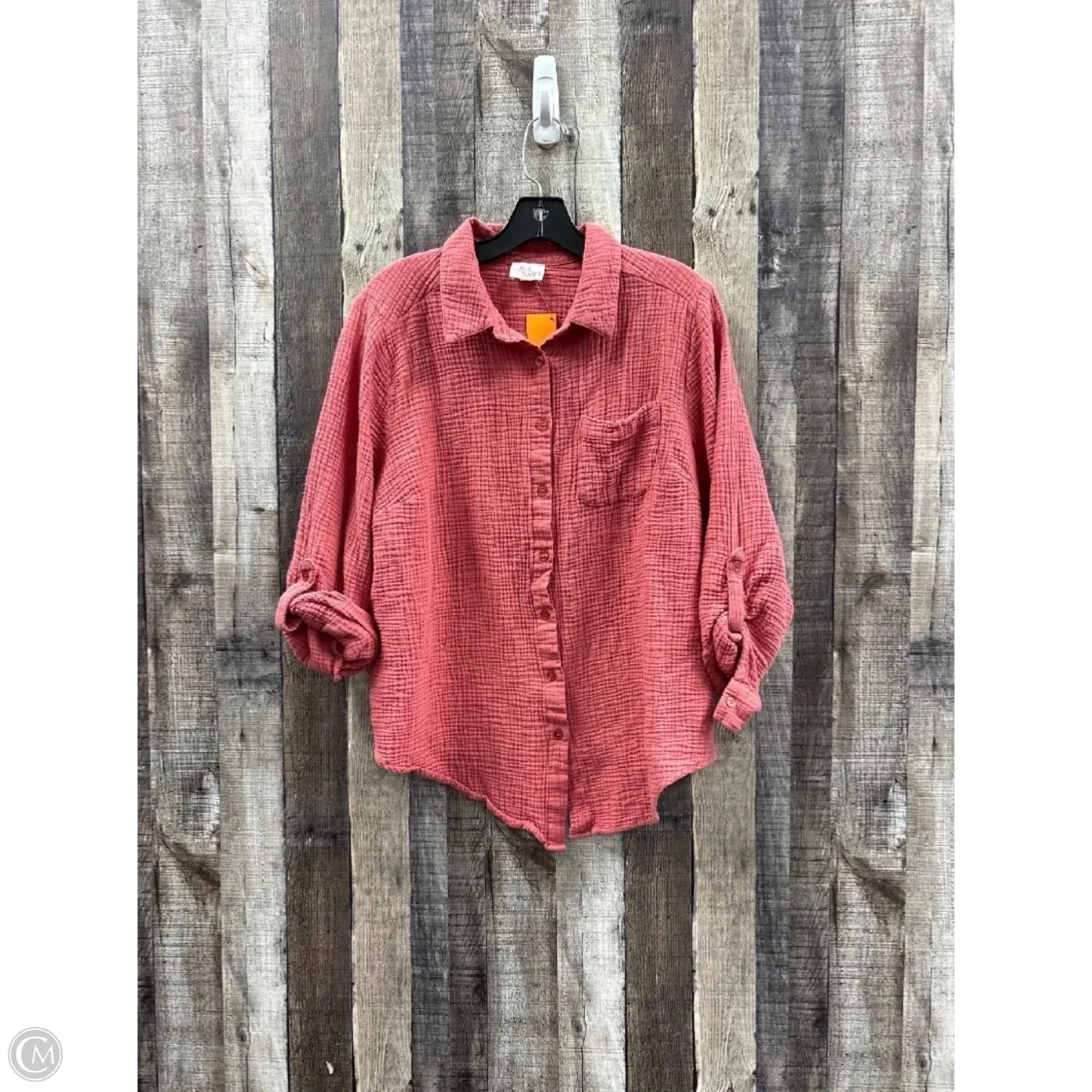 Top 3/4 Sleeve By Ava James In Mauve, Size: 2x
