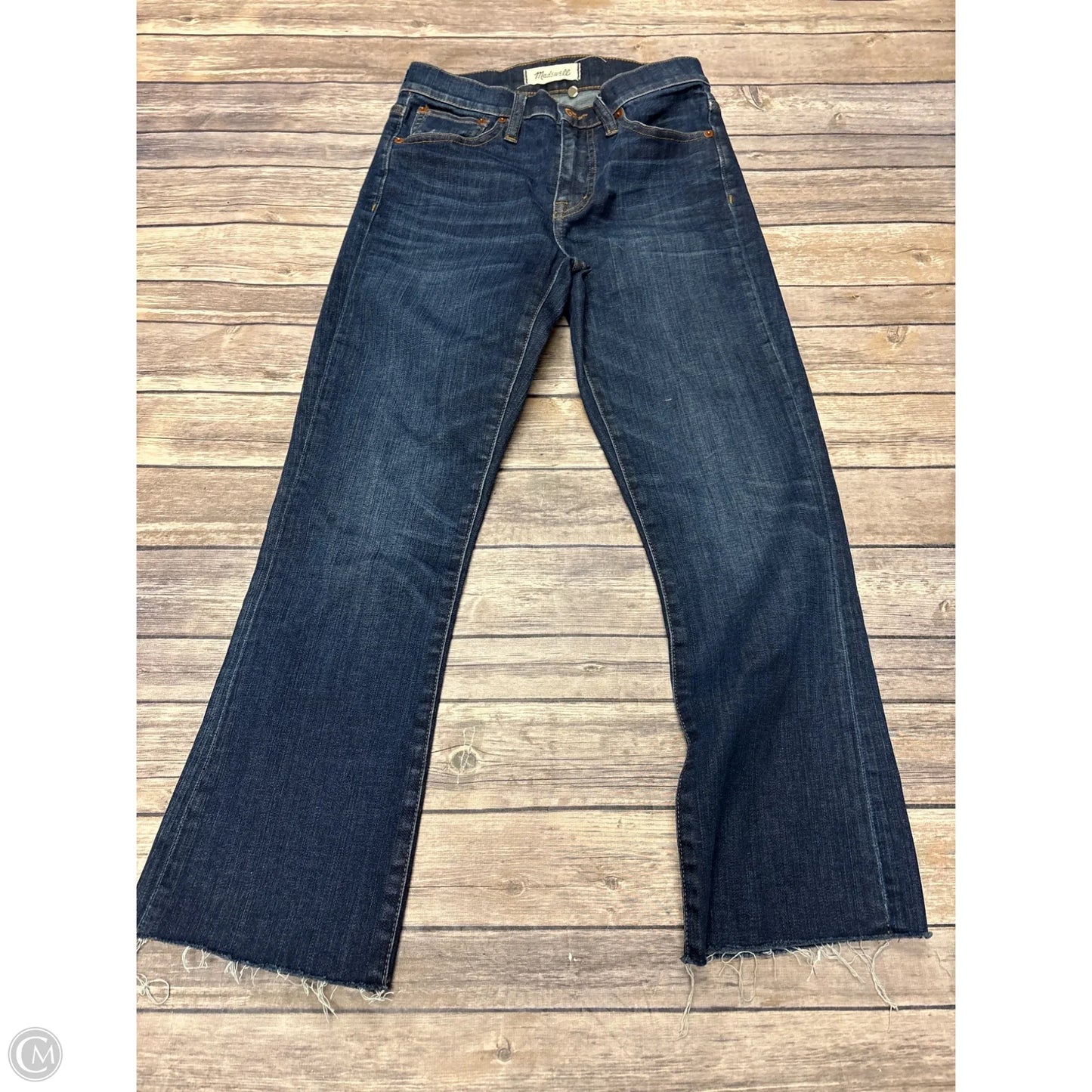 Jeans Straight By Madewell In Blue Denim, Size: 0