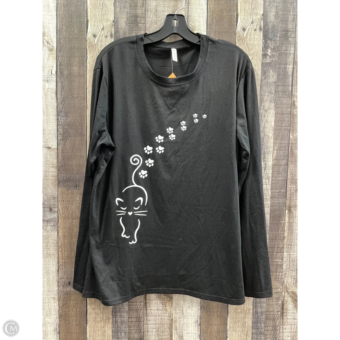 Top Long Sleeve By Cme In Black, Size: Xl