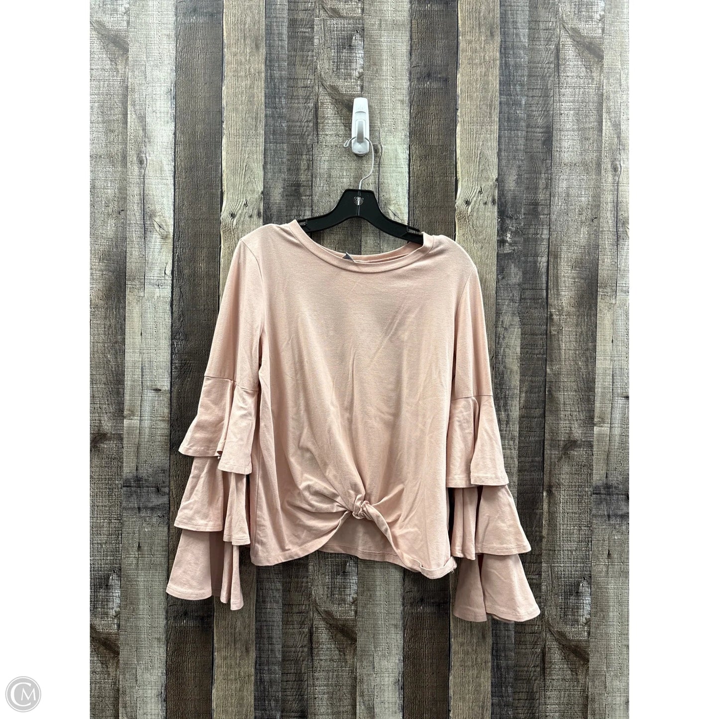 Top Long Sleeve By Belle + Sky In Maroon, Size: M