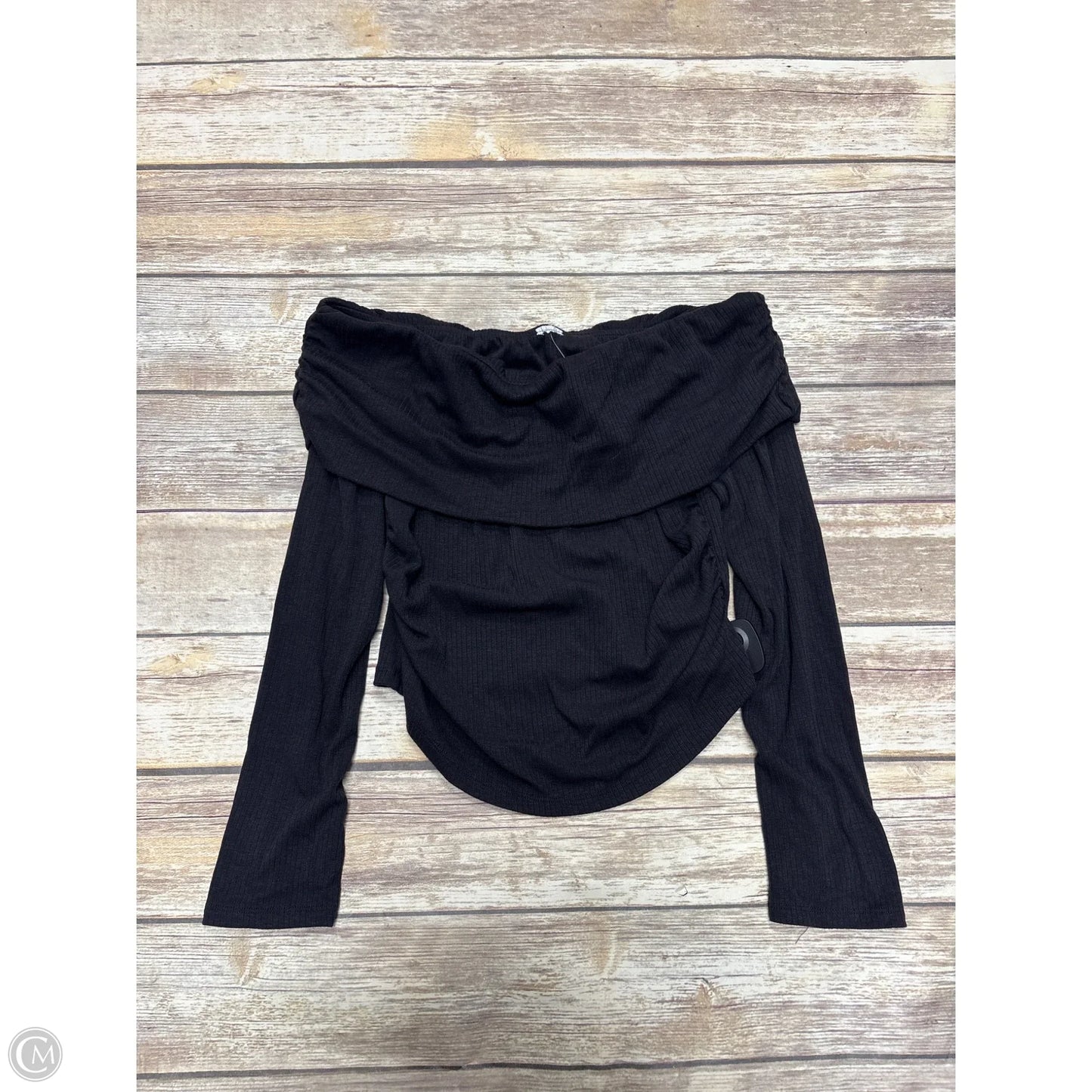 Top Long Sleeve By Cmf In Black, Size: S