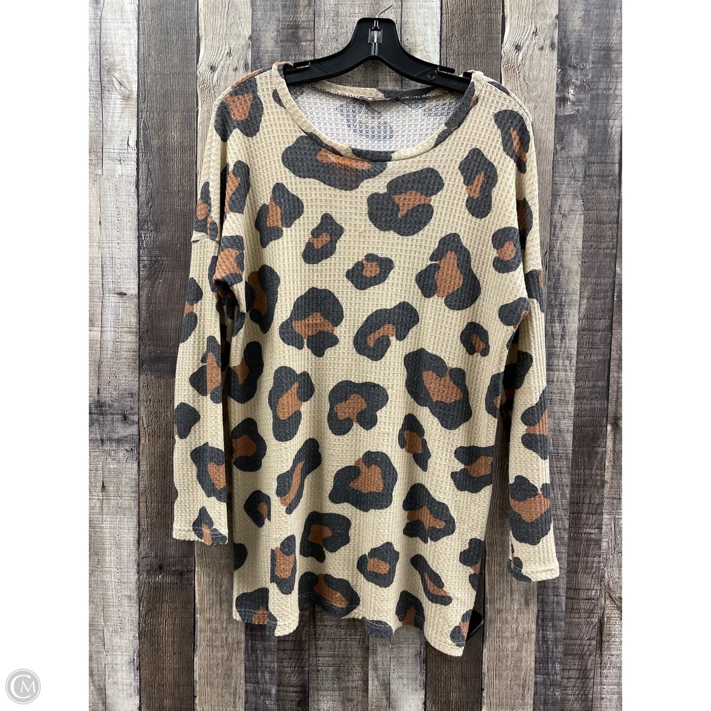 Top Long Sleeve By Bombom In Animal Print, Size: M