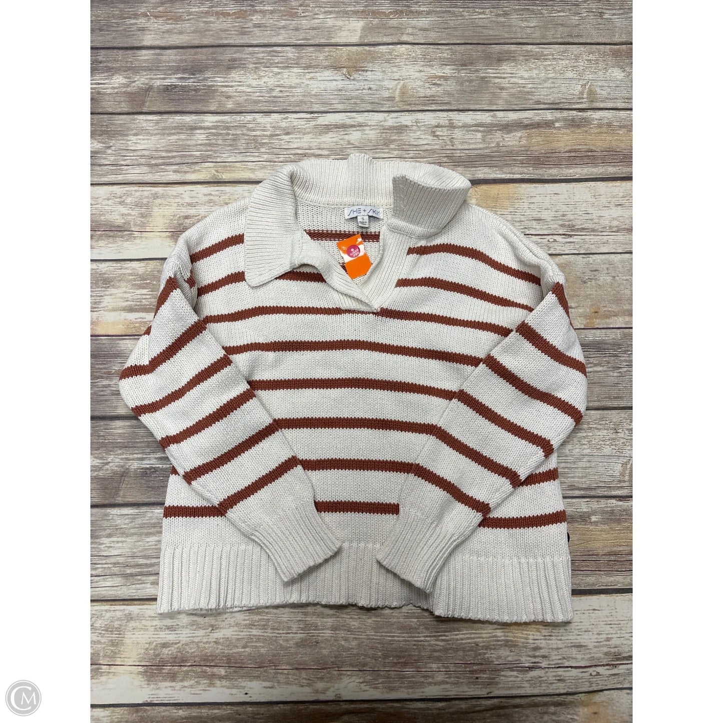 Sweater By She + Sky In Striped Pattern, Size: S