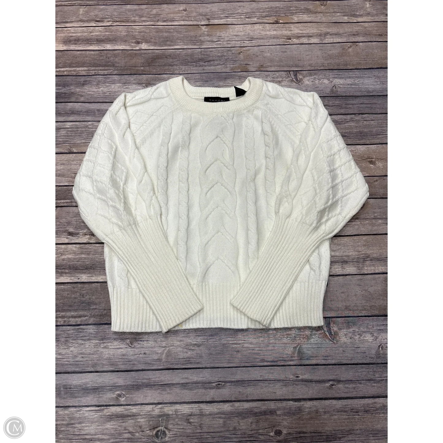 Sweater By Tahari In Ivory, Size: Xs