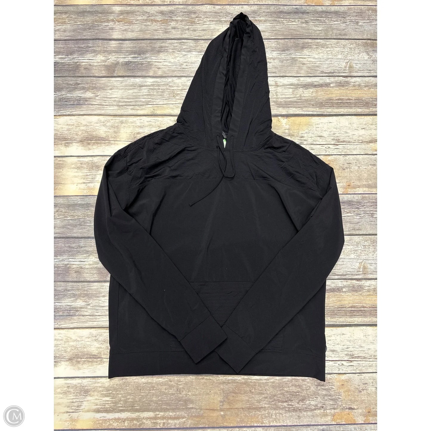 Athletic Top Long Sleeve Hoodie By Victorias Secret In Black, Size: M