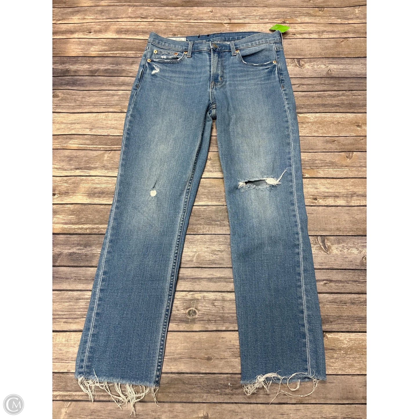 Jeans Straight By Gap In Blue Denim, Size: 8