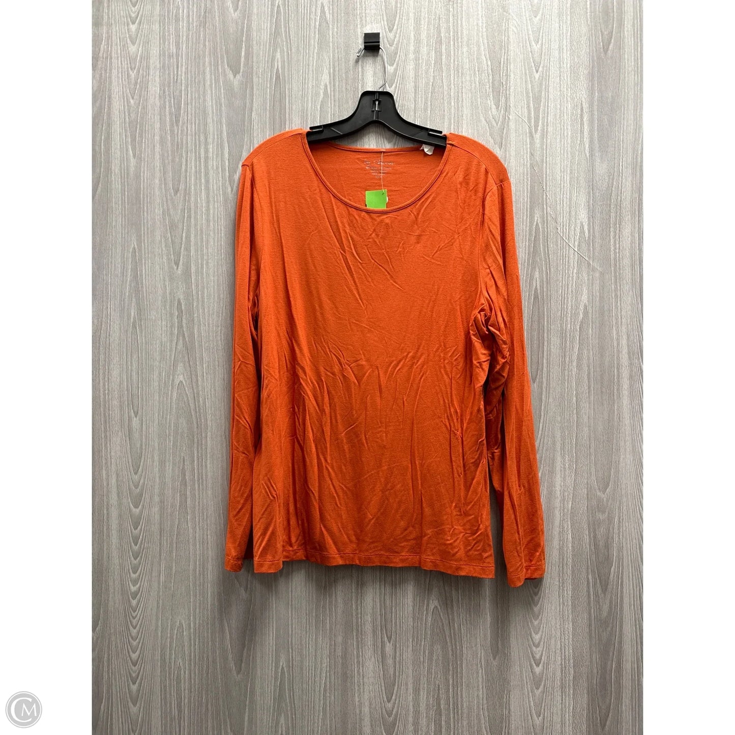 Top Long Sleeve By Chicos In Orange, Size: L