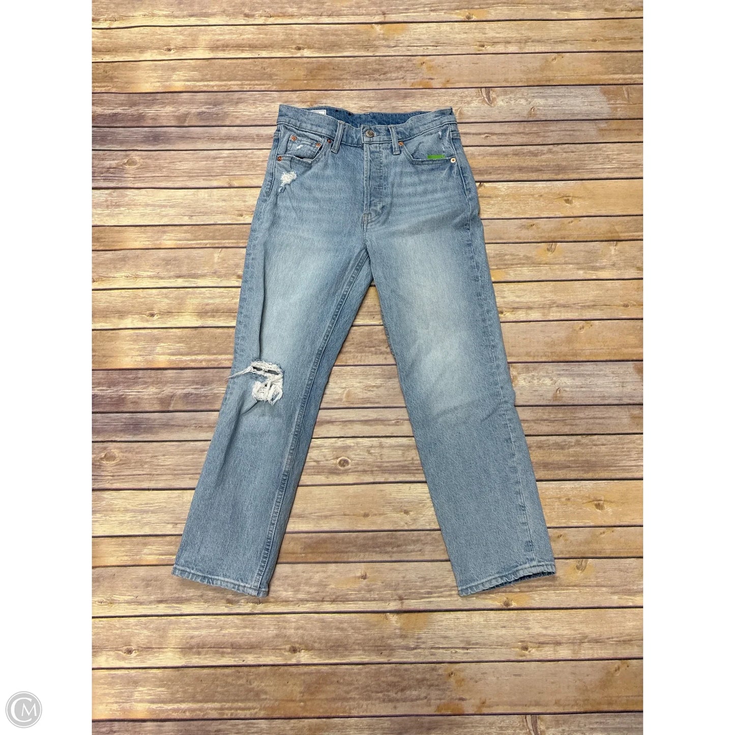 Jeans Straight By Gap In Blue Denim, Size: 2