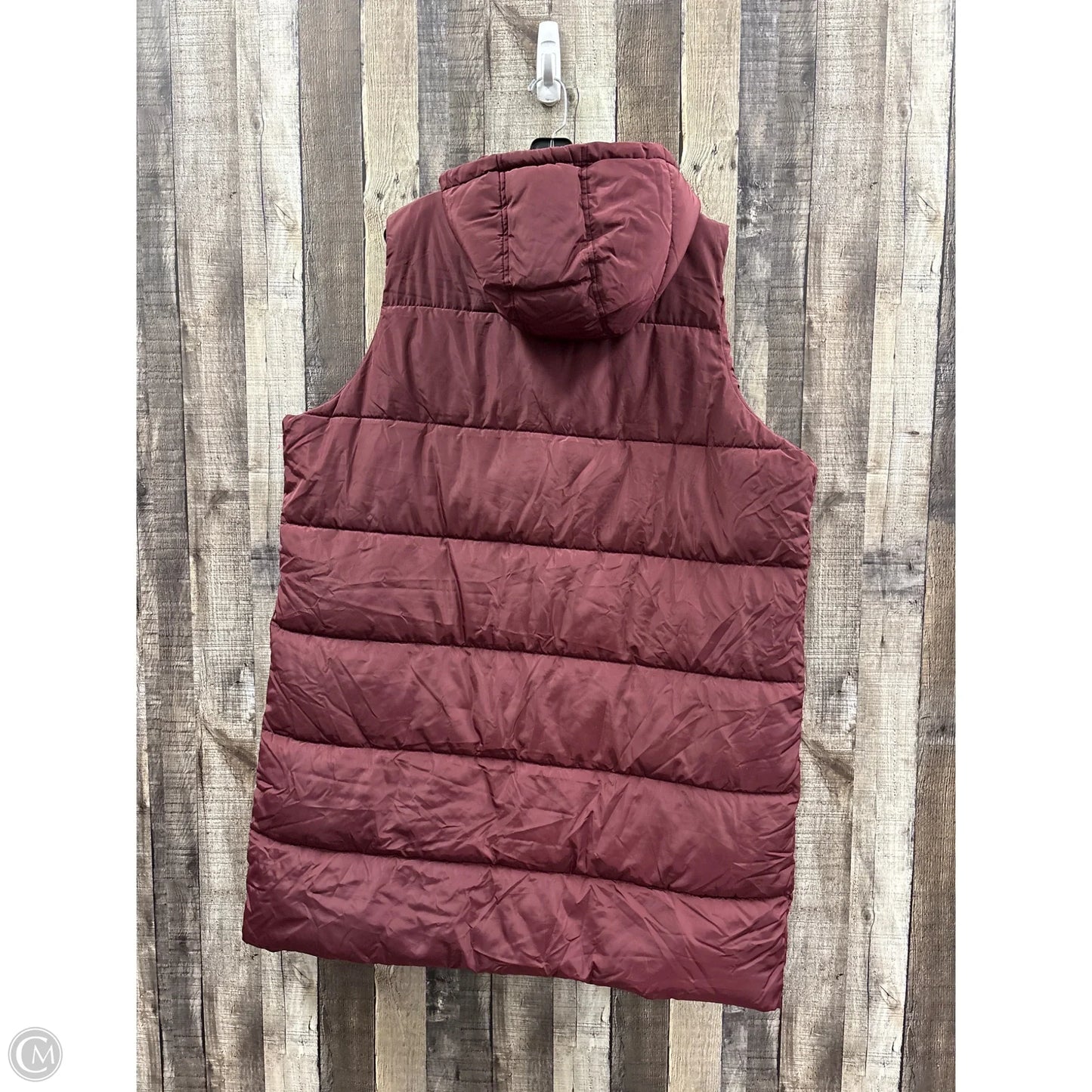 Vest Puffer & Quilted By Ellos In Maroon, Size: 1x