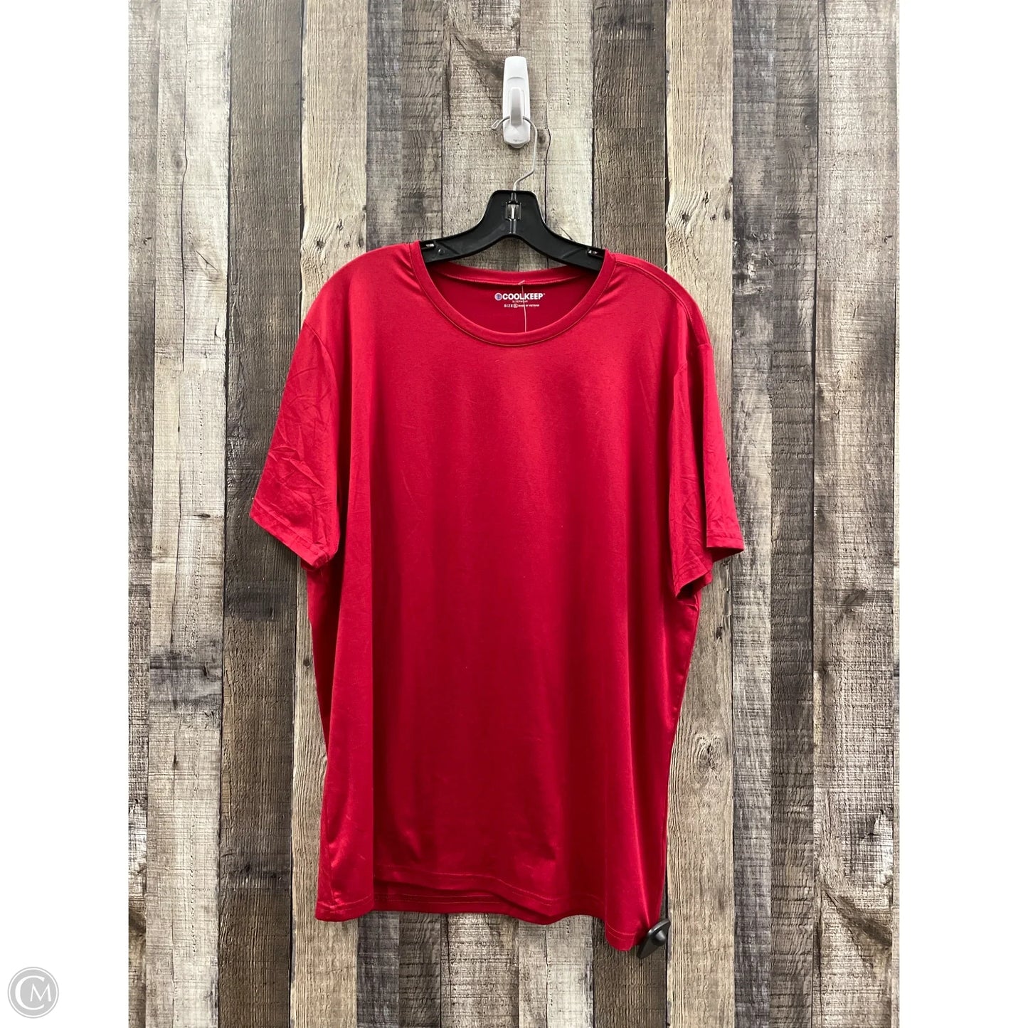 Athletic Top Short Sleeve By Cme In Red, Size: Xl