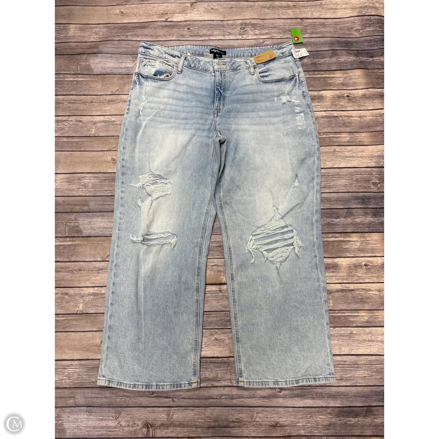 Jeans Wide Leg By Edgely In Blue Denim, Size: 20