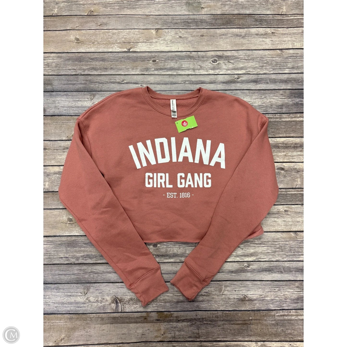 Sweatshirt Crewneck By Bella + Canvas In Pink, Size: S