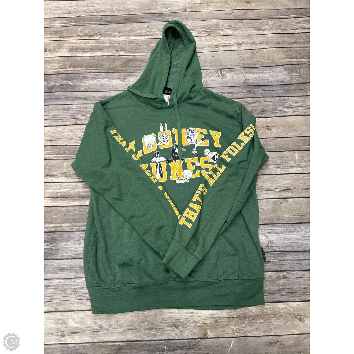 Sweatshirt Hoodie By Cme In Green, Size: M