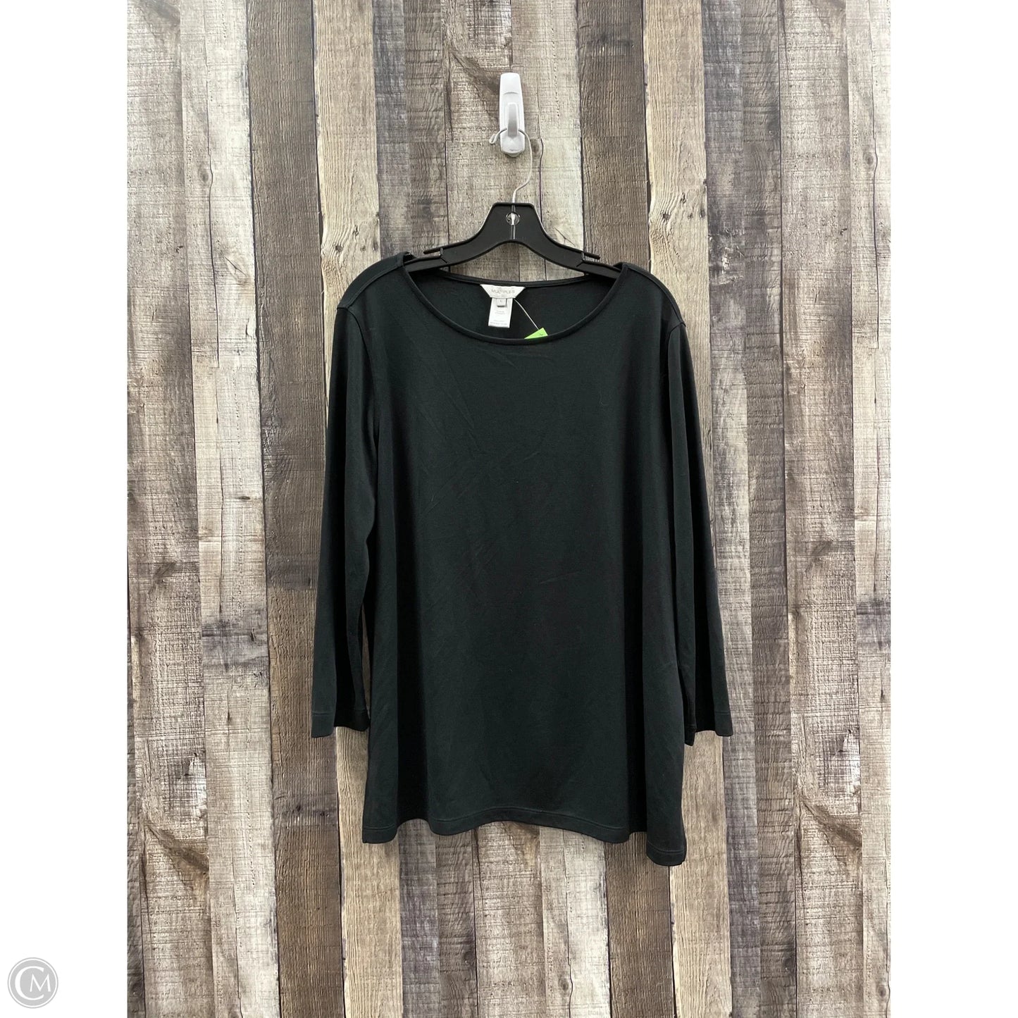 Tunic Long Sleeve By Multiples In Black, Size: L