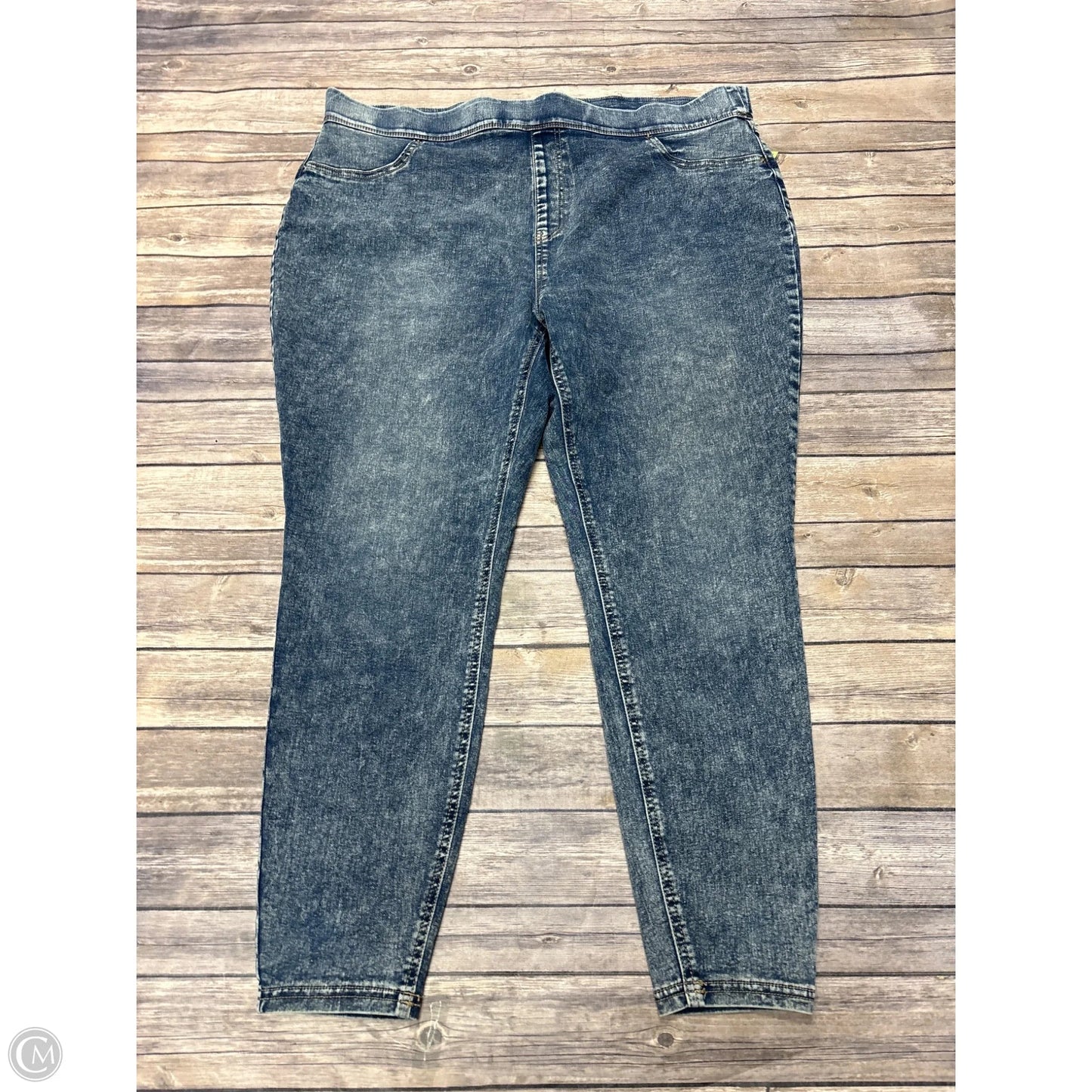 Jeans Straight By Terra & Sky In Blue Denim, Size: 20