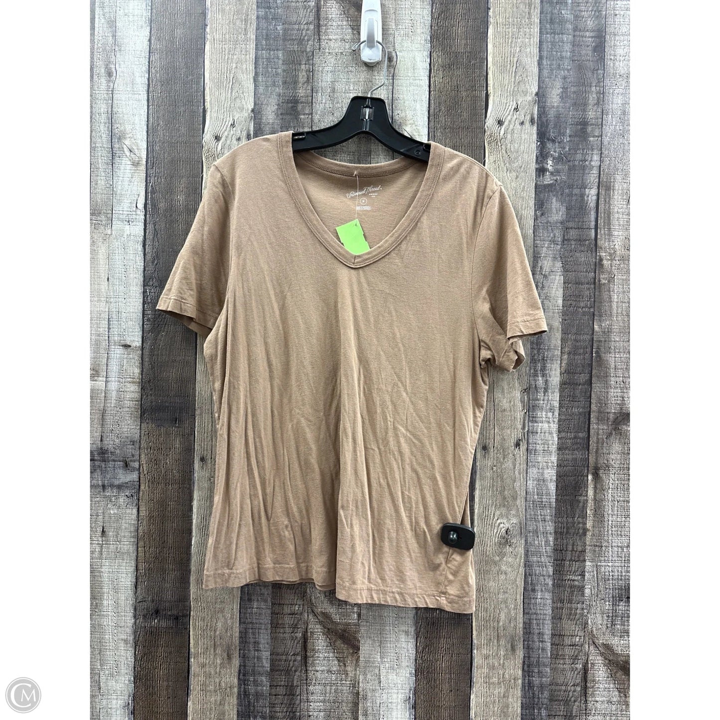 Top Short Sleeve By Universal Thread In Tan, Size: M