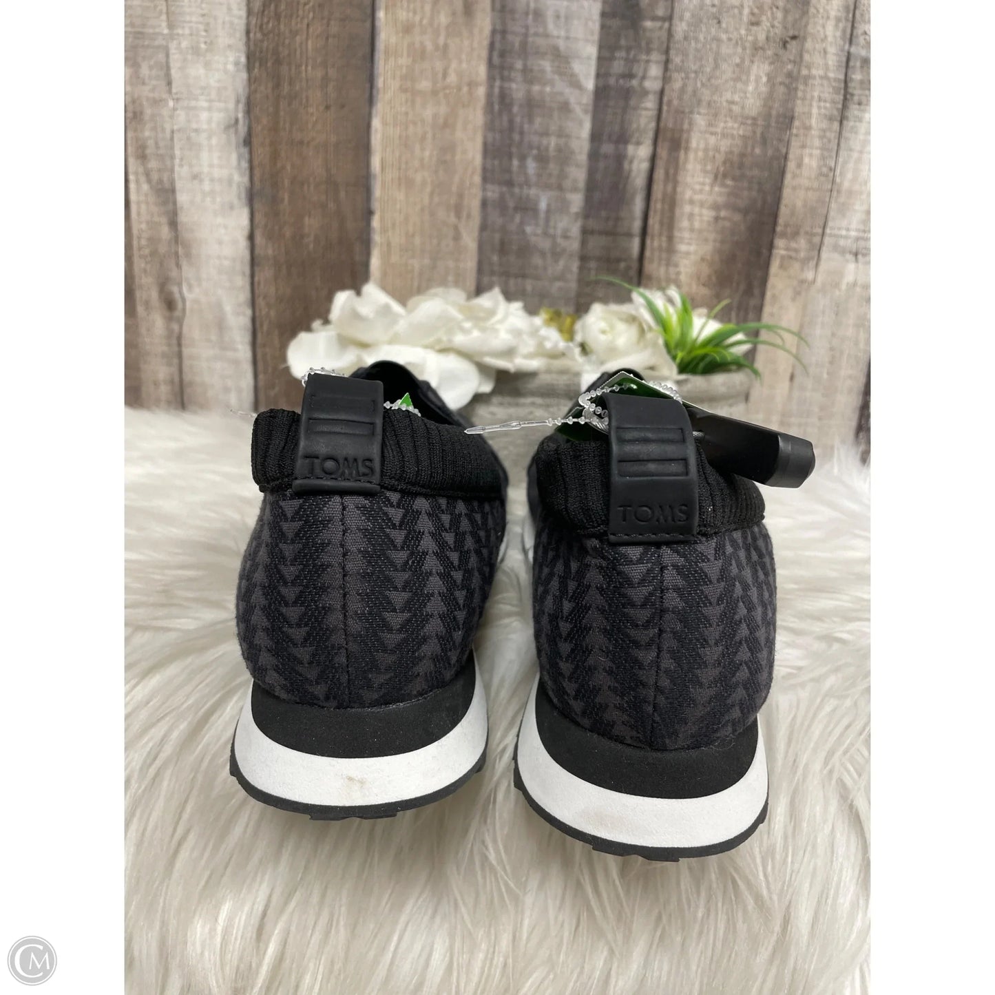 Shoes Heels Wedge By Toms In Black & Grey, Size: 11